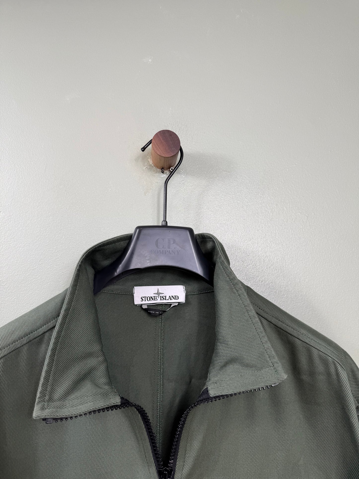 Stone Island Khaki 1/2 Zip Smock