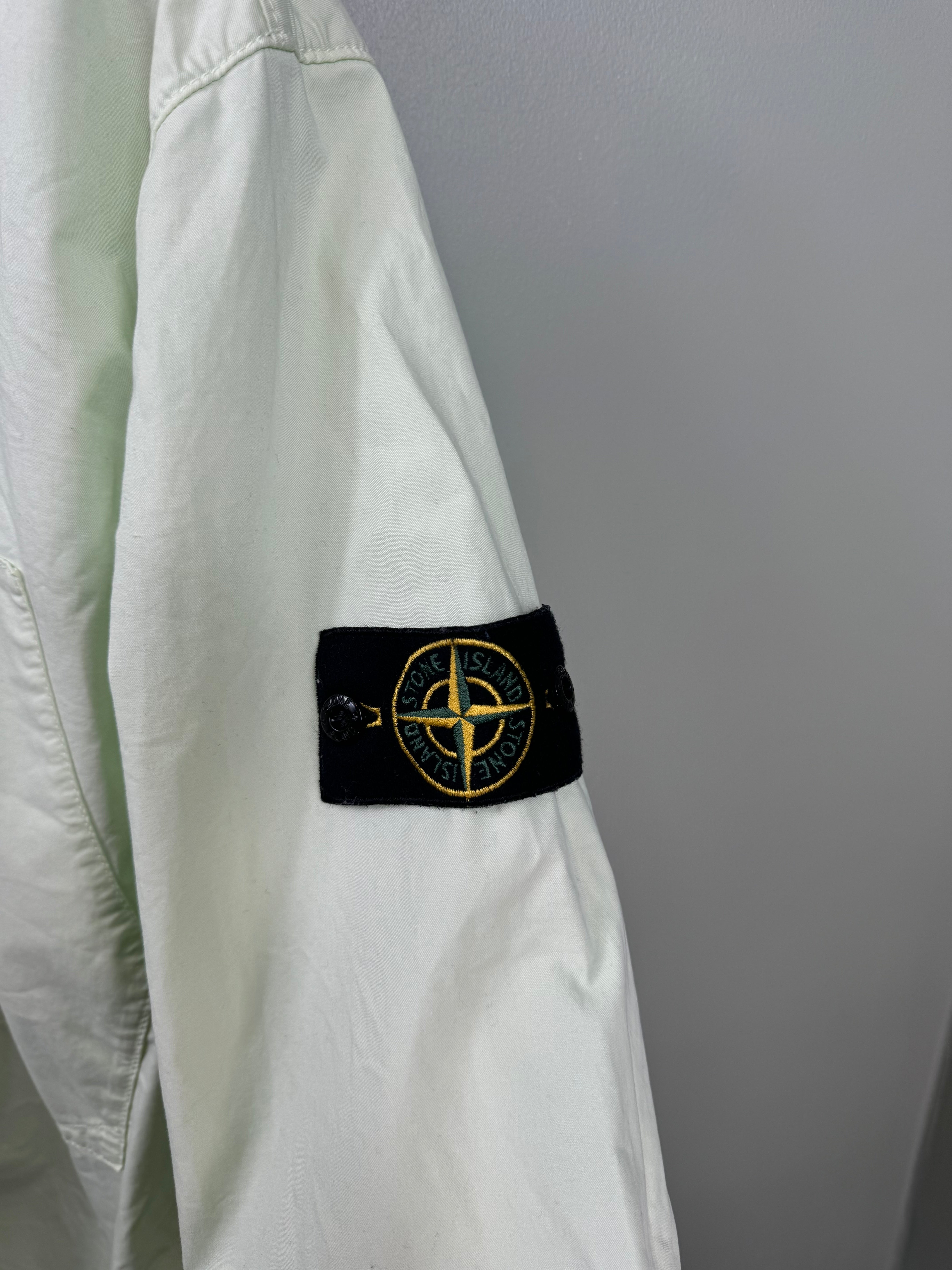 Stone Island Pastel Green Supima Cotton Twill