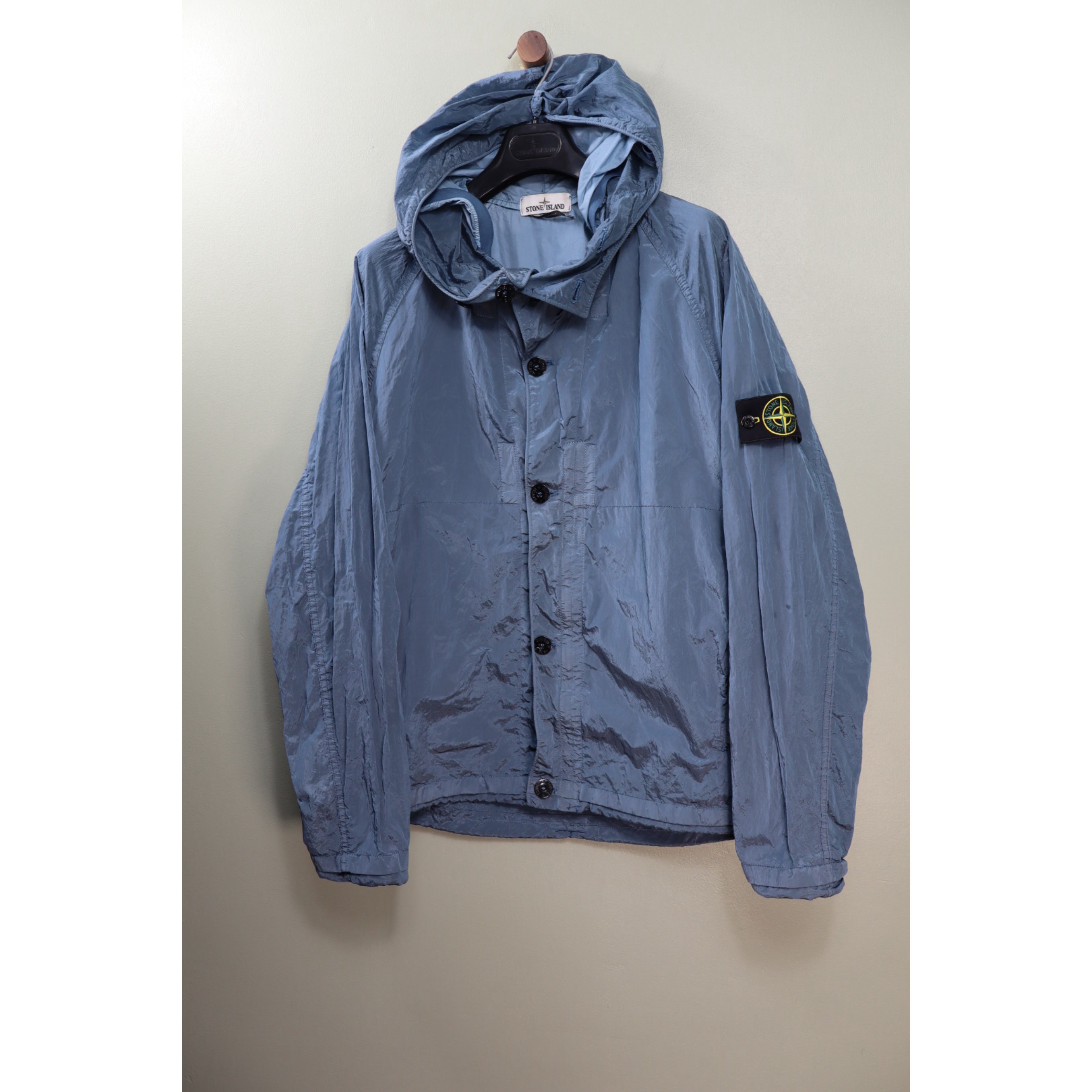 Stone Island Blue Nylon Metal Jacket