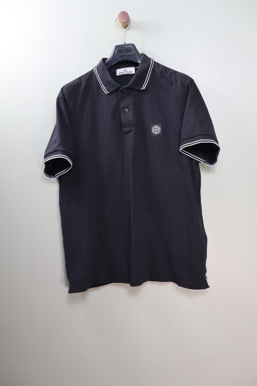 Stone Island Black Slim Fit Polo