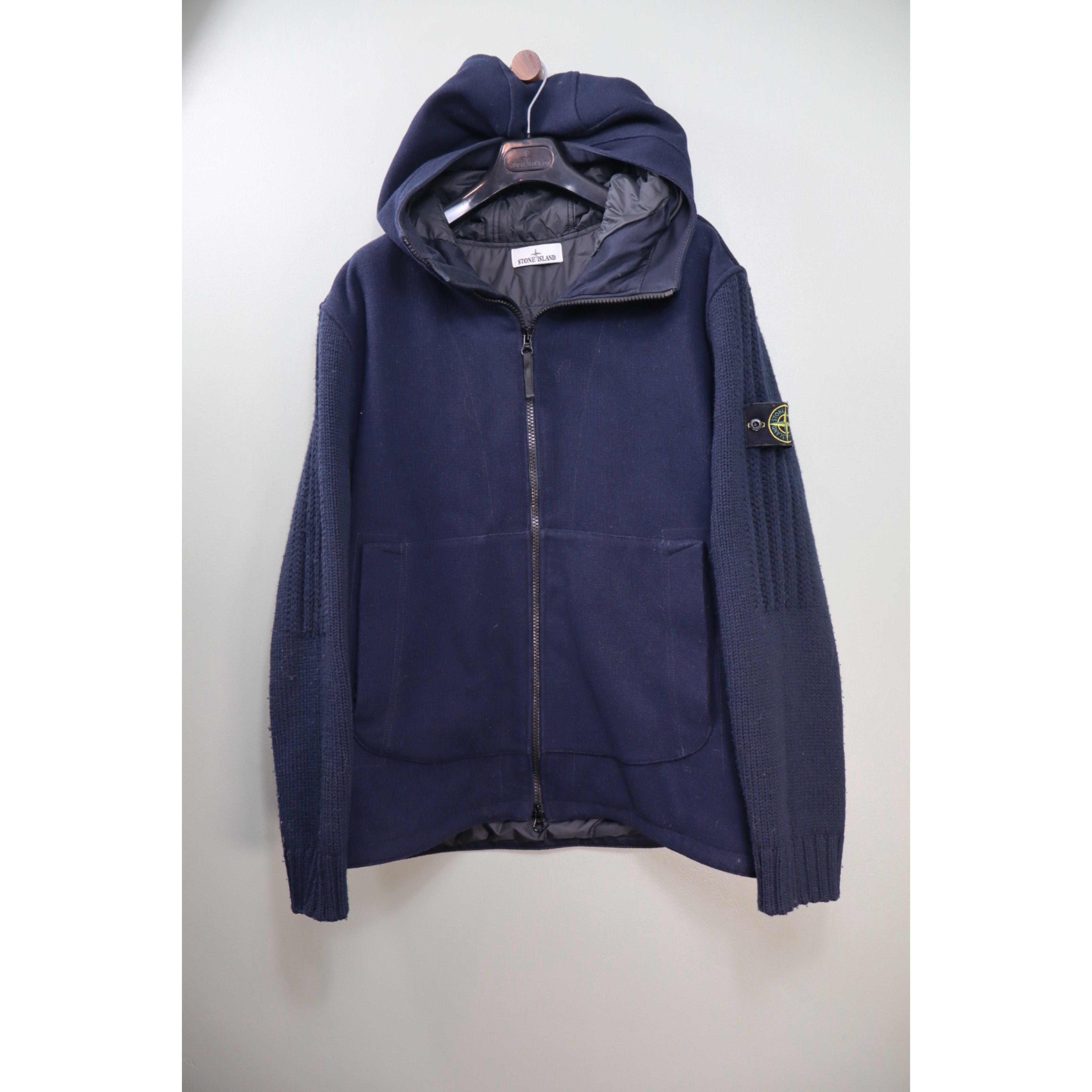 Stone Island Navy Panno Speciale Knit Primaloft Jacket