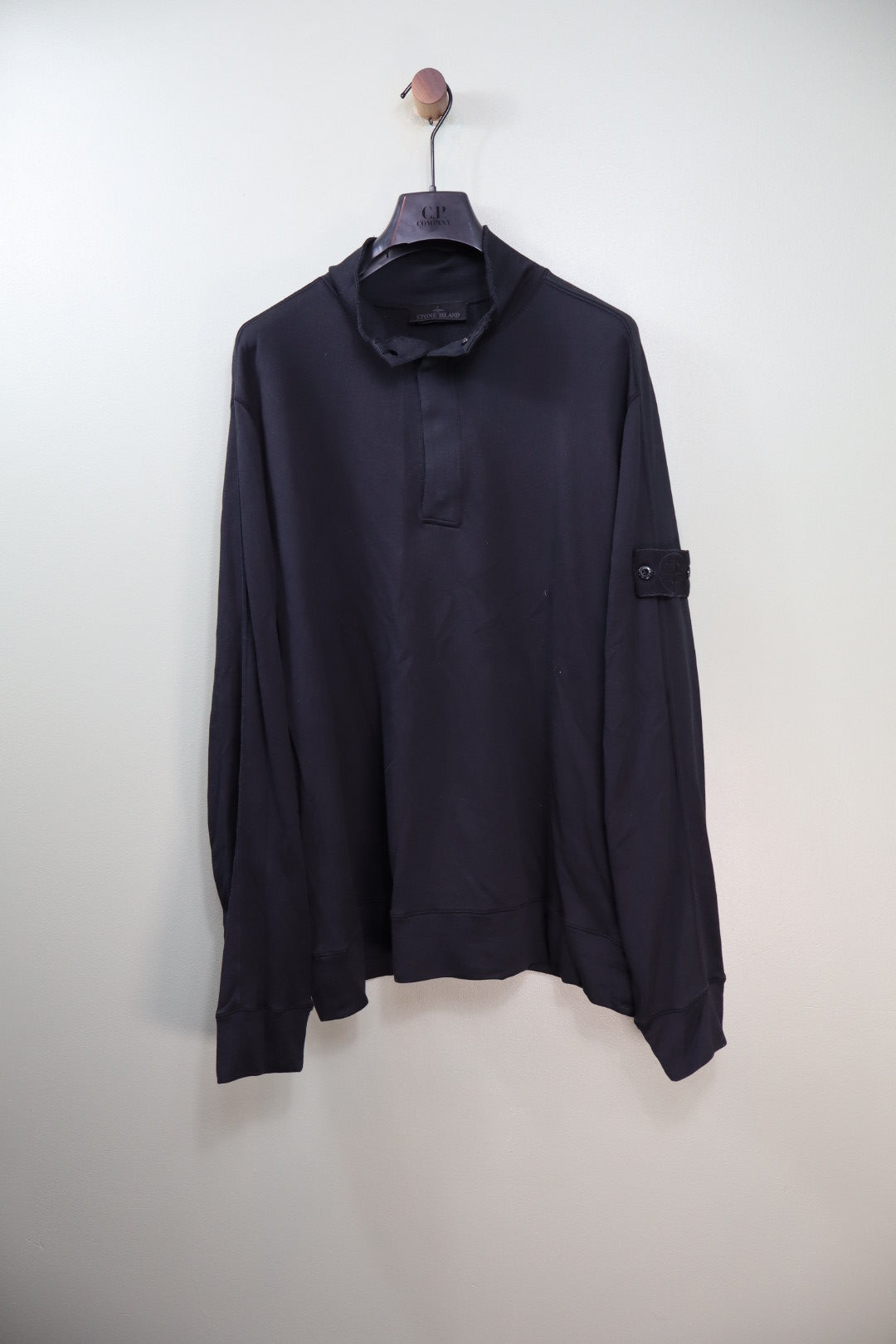 Stone Island Black Ghost 1/4 Button Jumper