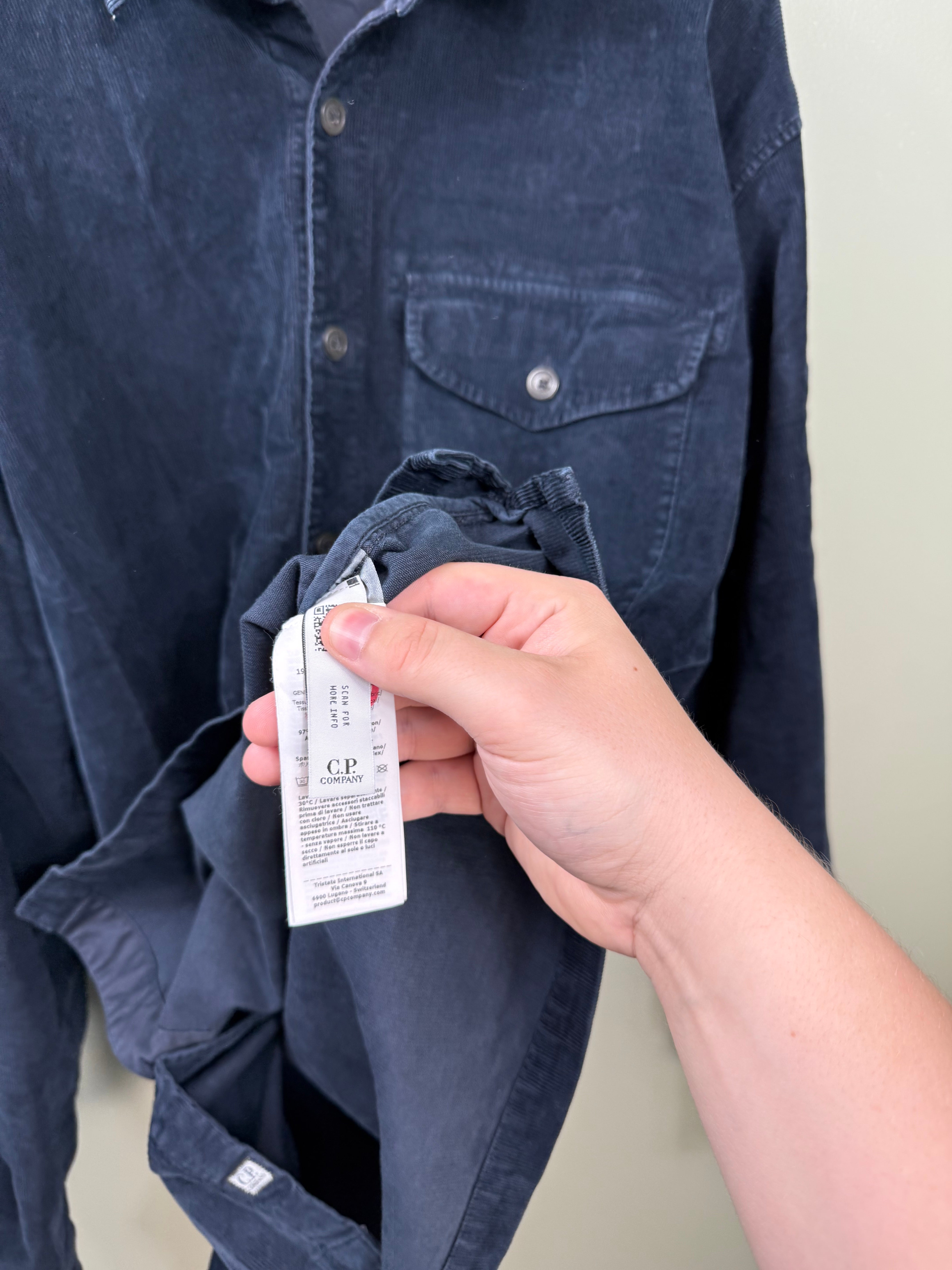 C.P. Company Navy Needle Cord Overshirt
