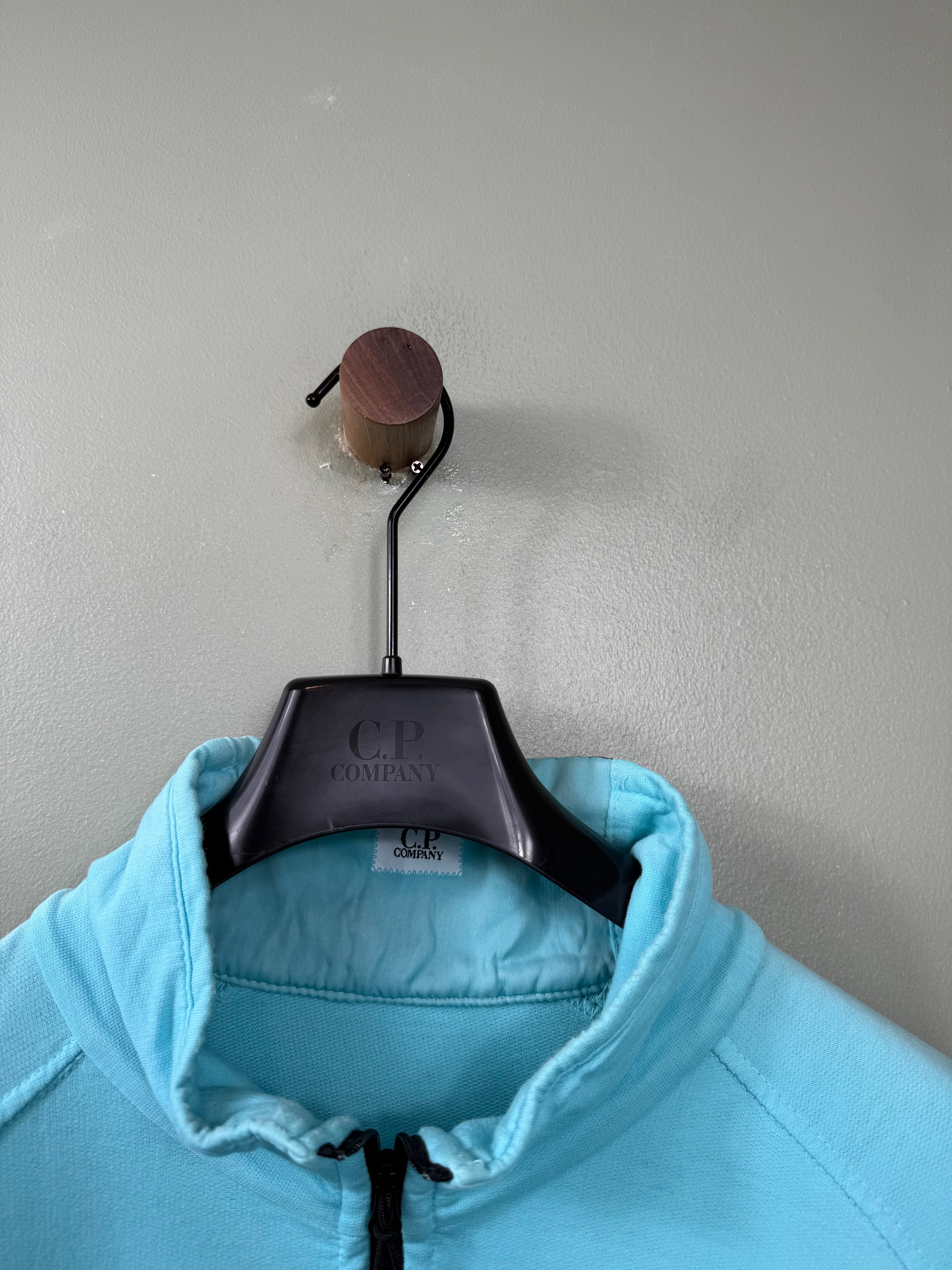 C.P. Company Aqua Blue 1/4 Zip Jumper