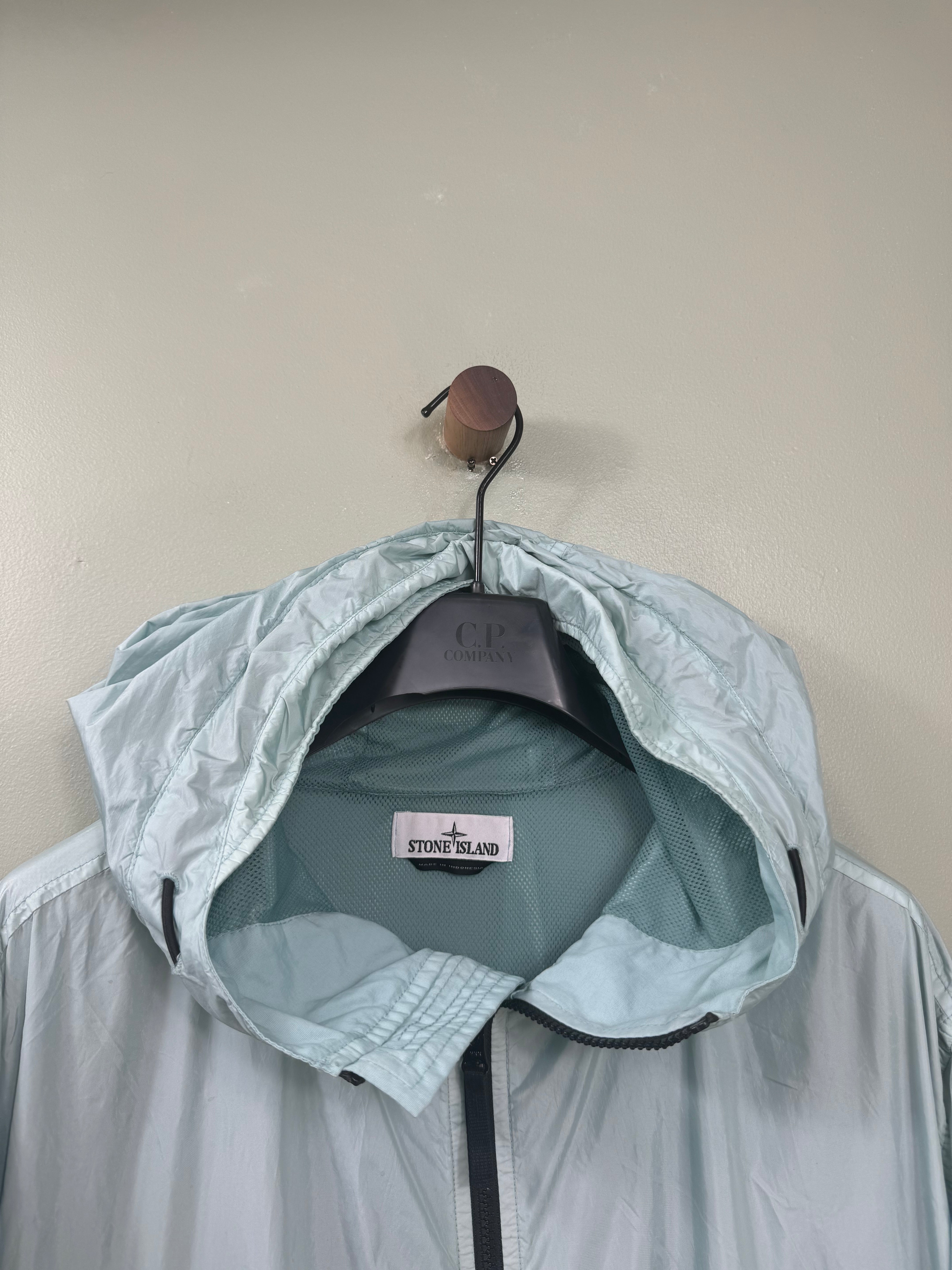 Stone Island Baby Blue Garment Dyed Crinkle Reps Jacket