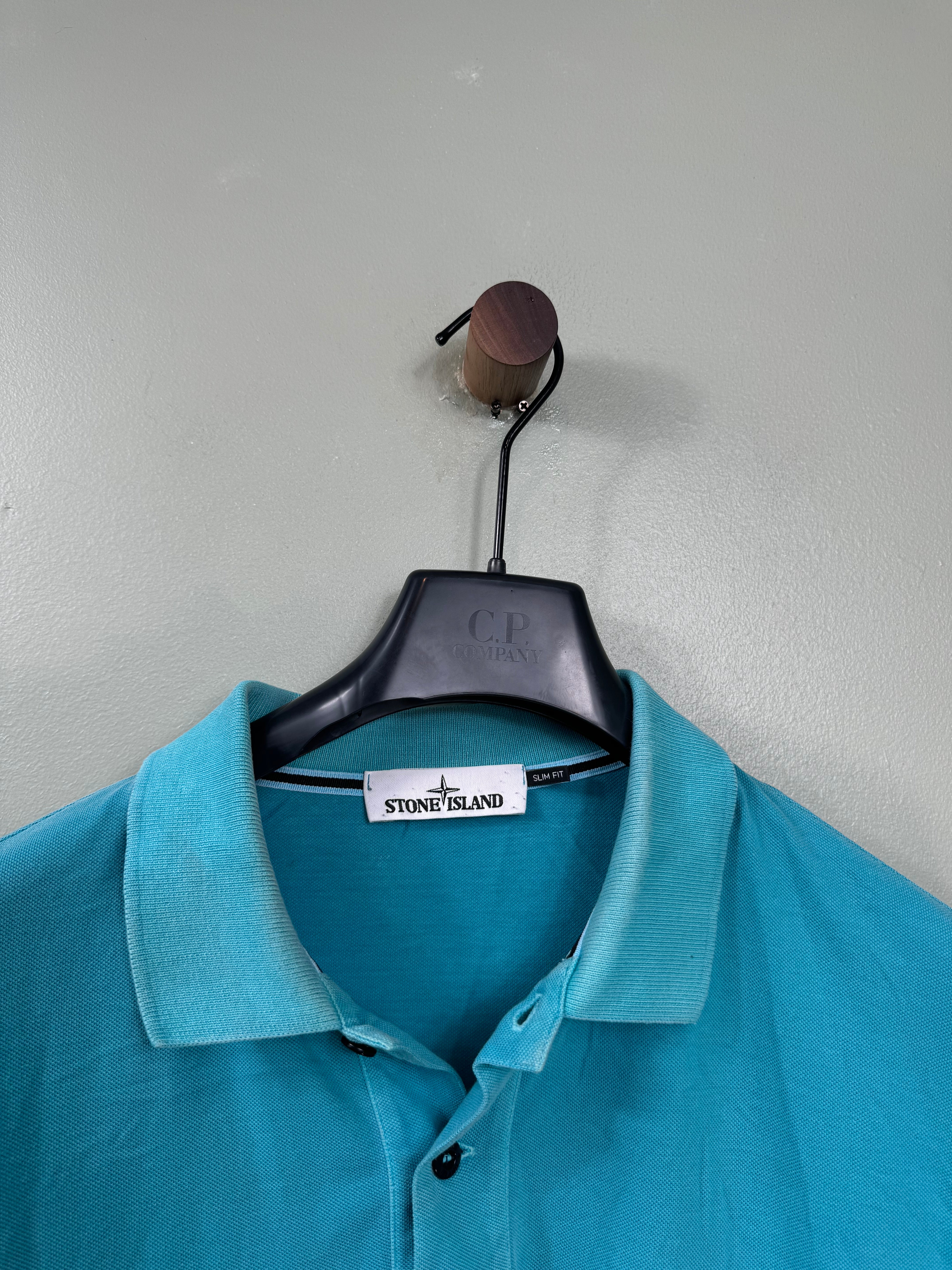 Stone Island Aqua Blue Polo