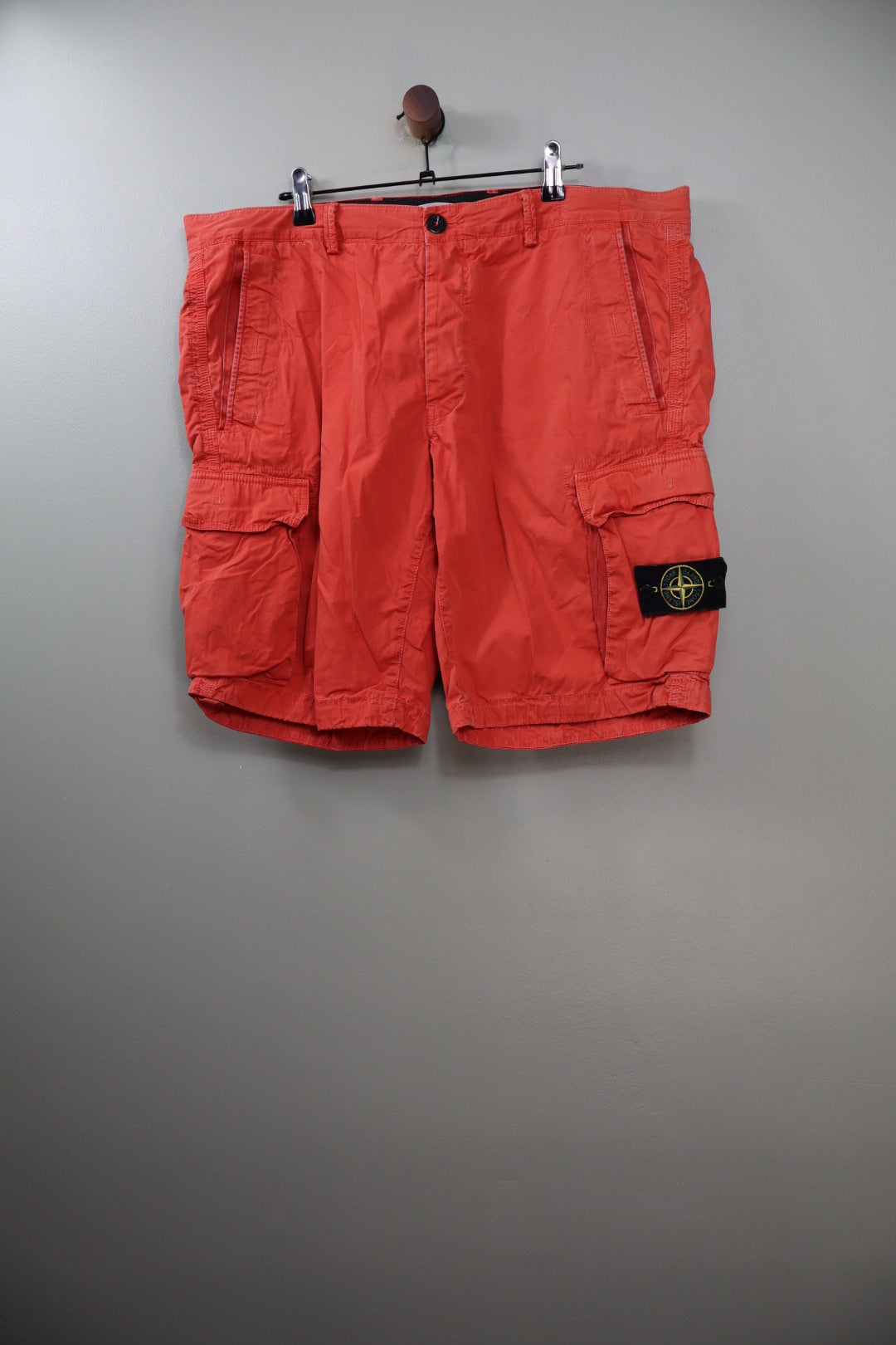 Stone Island Orange SL Cargo Shorts
