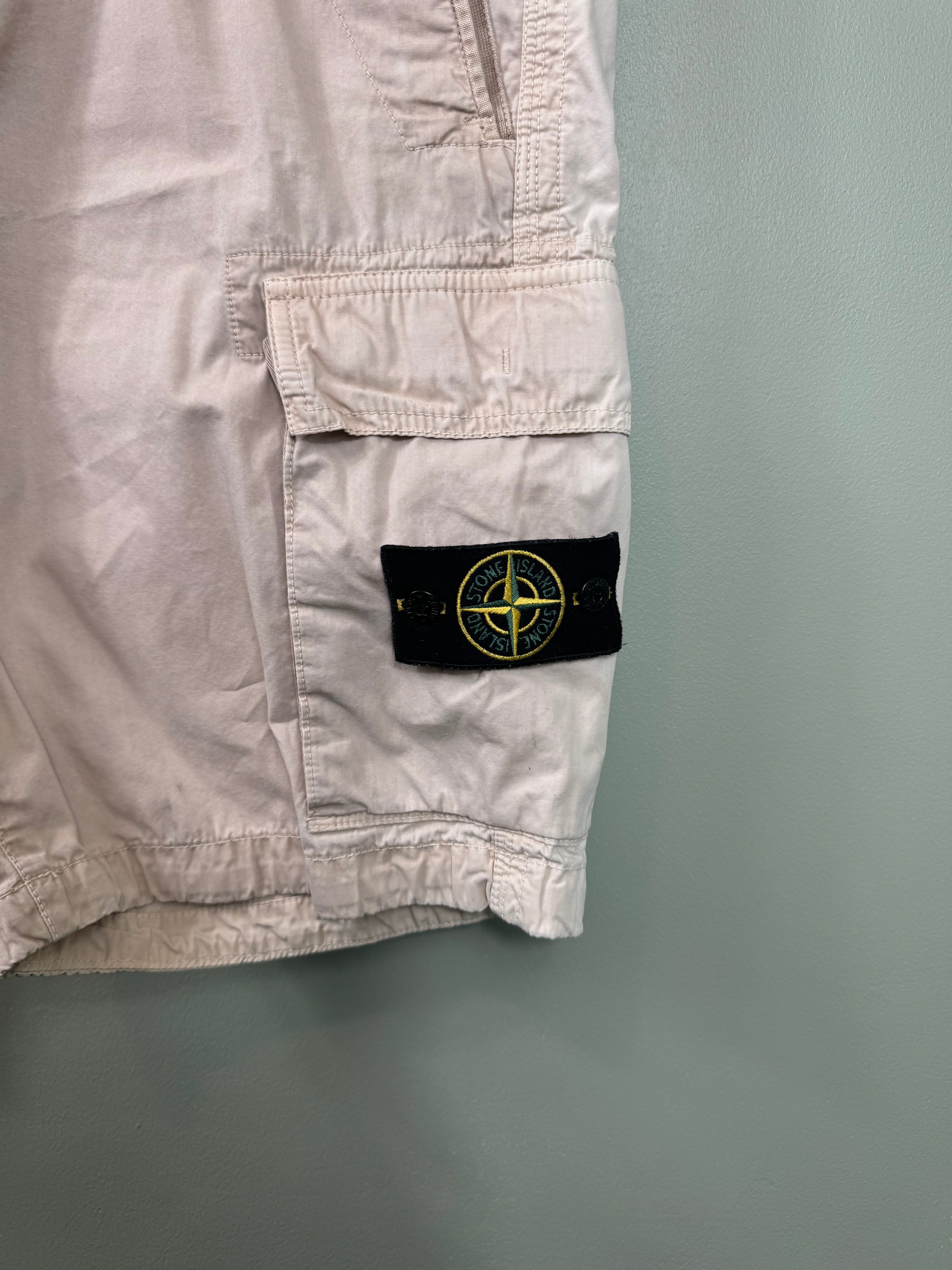 Stone Island Beige SL Cargo Shorts