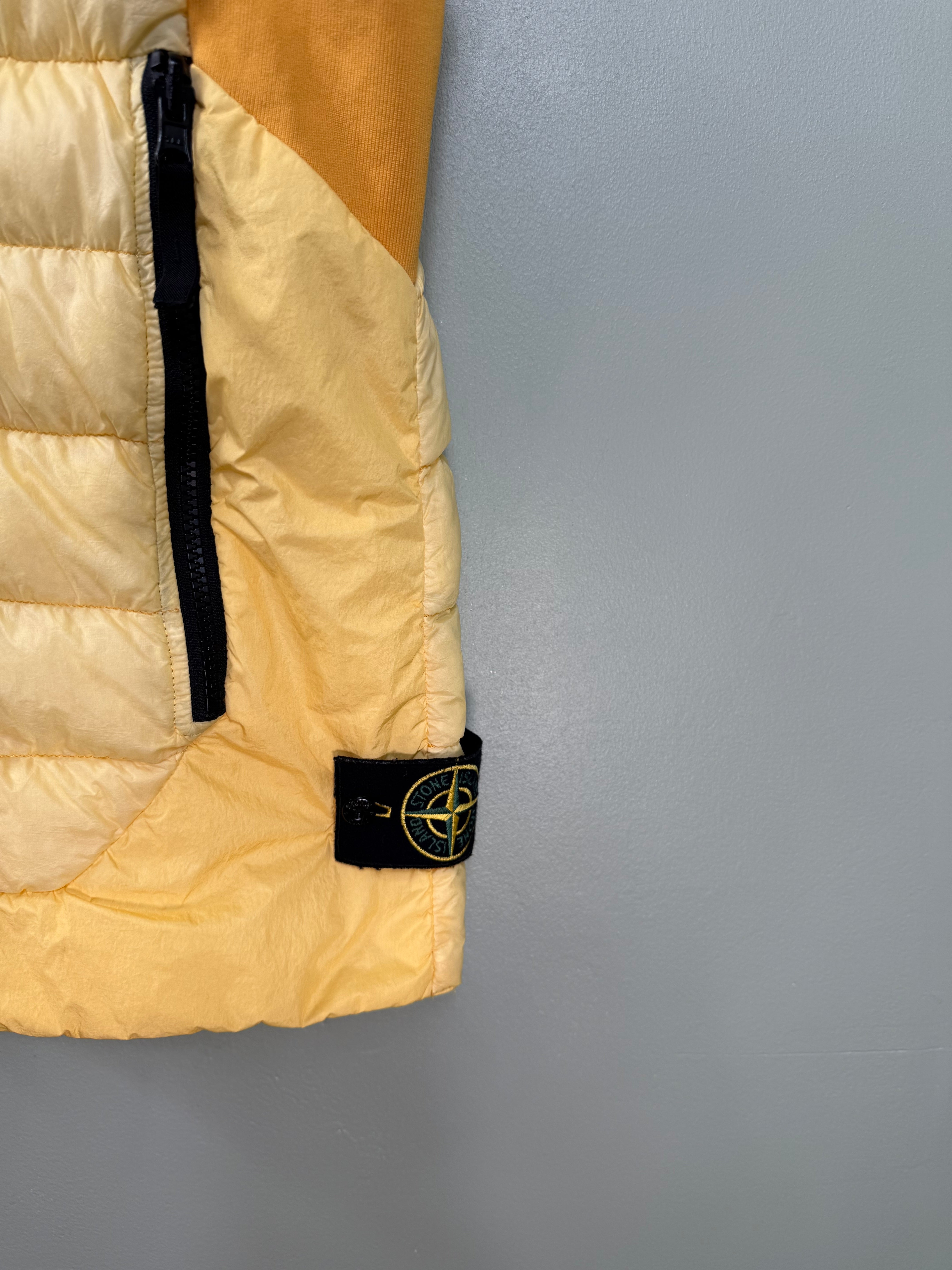 Stone Island Yellow Micro Yarn Down Gilet