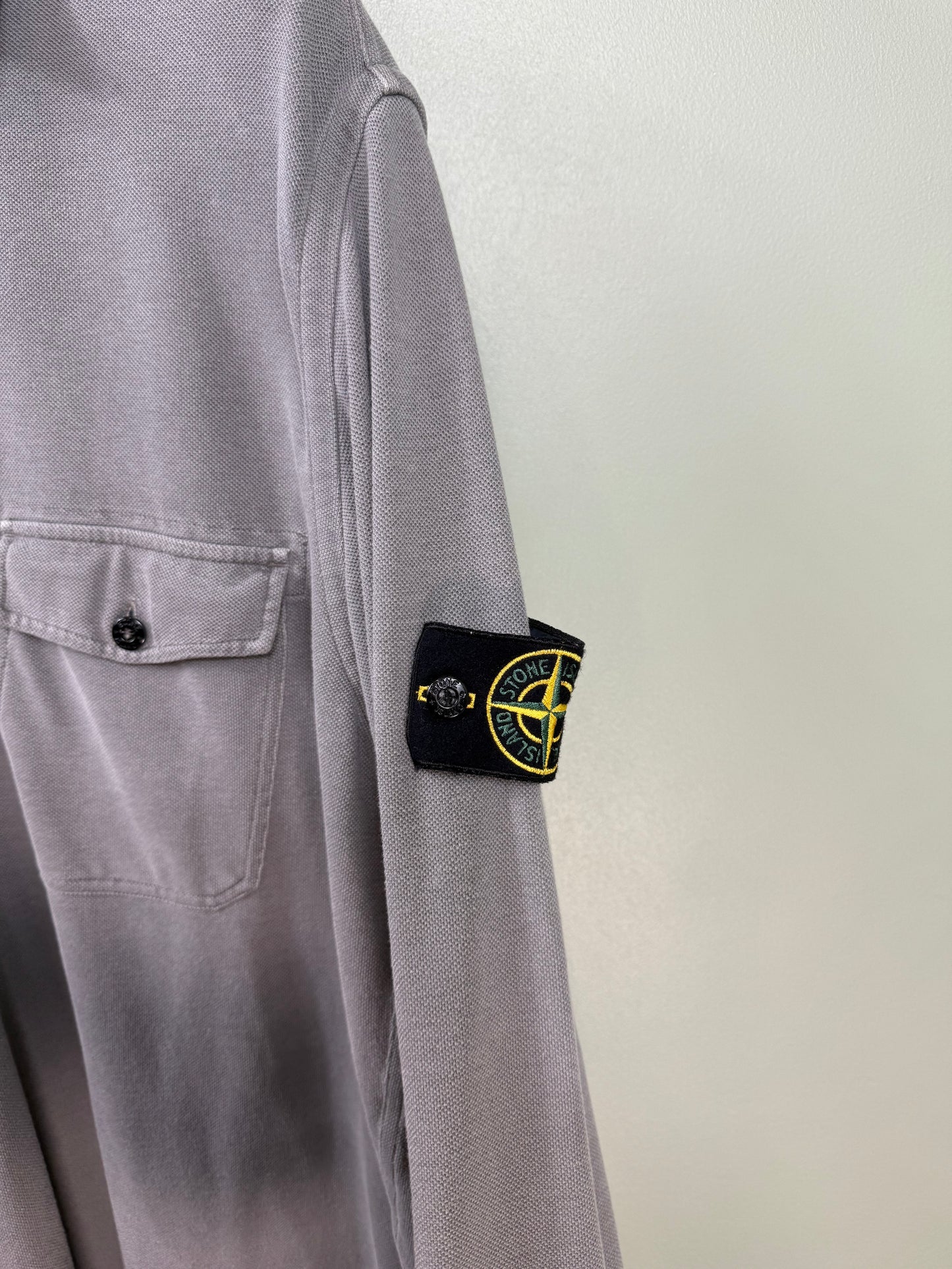 Stone Island Grey 1/4 Button Overshirt
