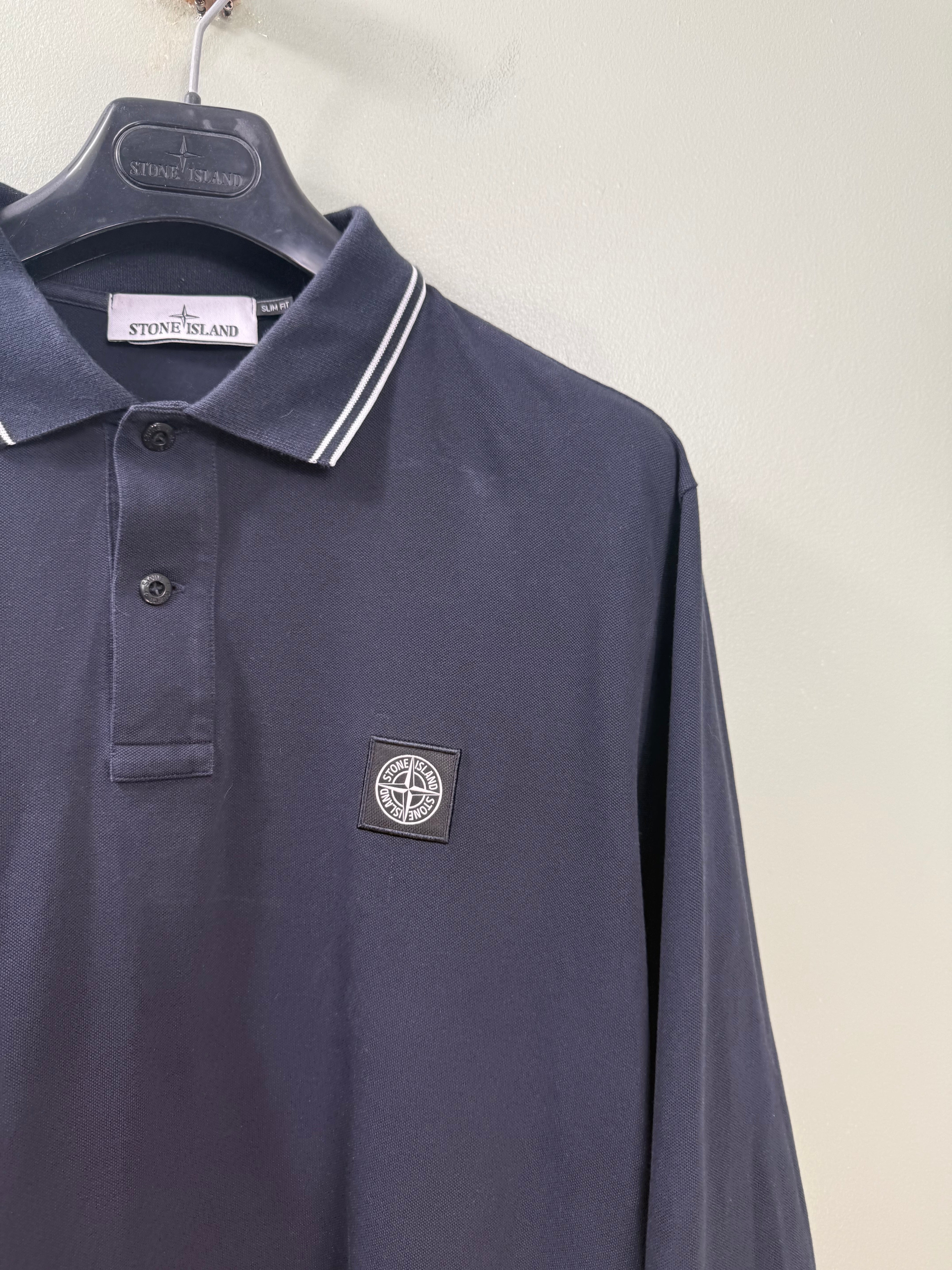 Stone Island Navy Slim Fit Polo