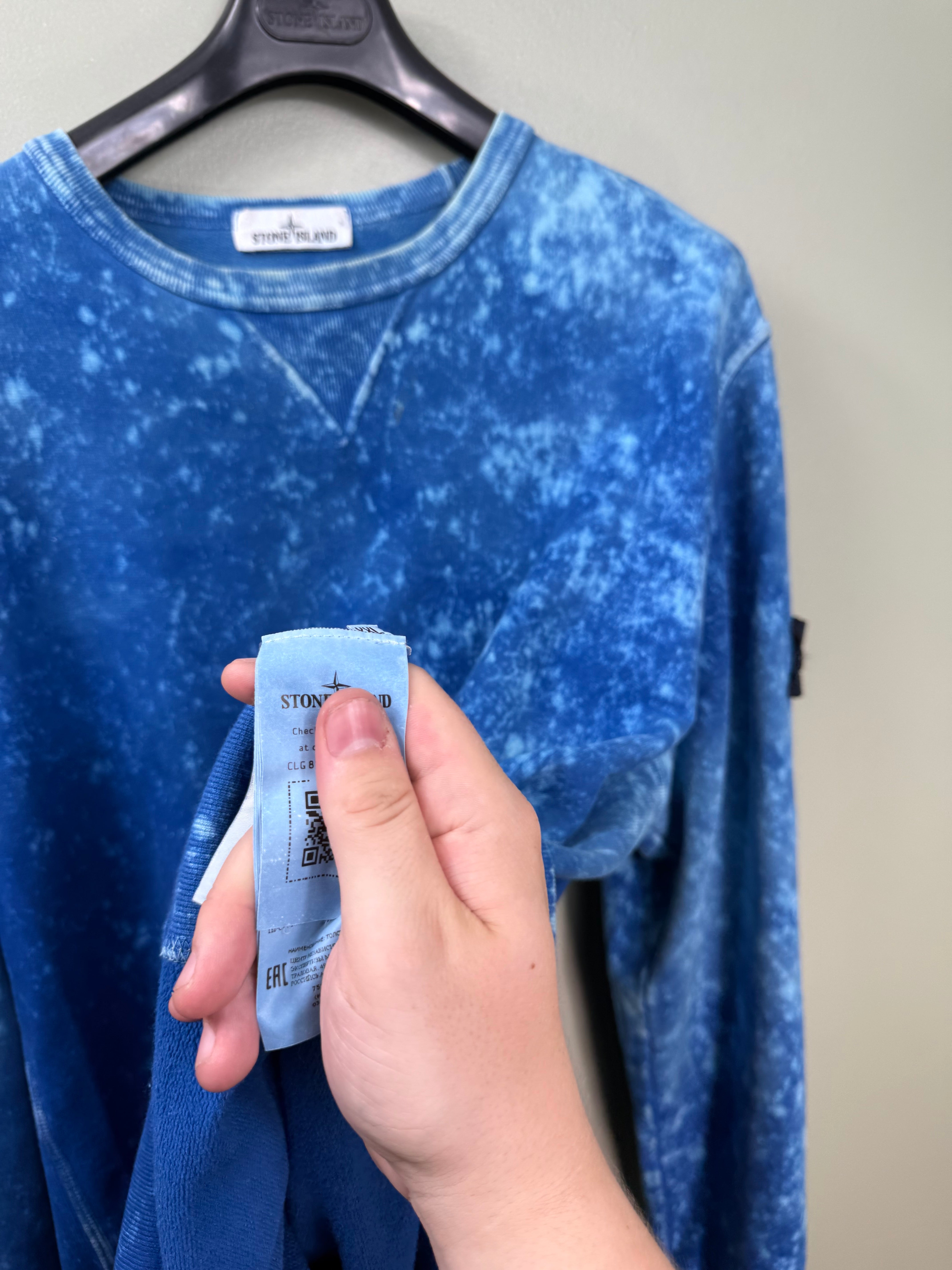 Stone Island Blue Ovo Dye Jumper