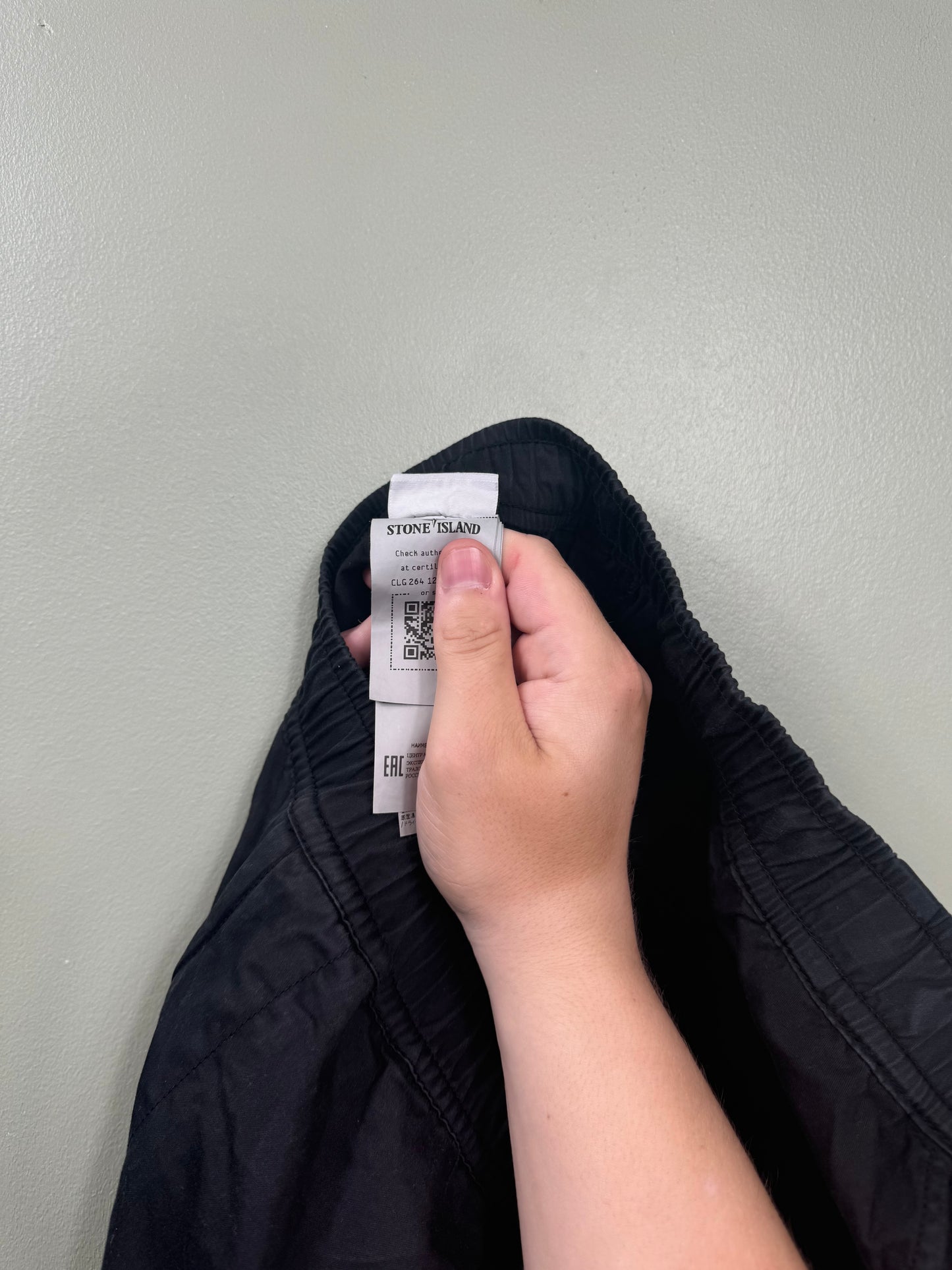 Stone Island Black RE-T Cargo Bottoms
