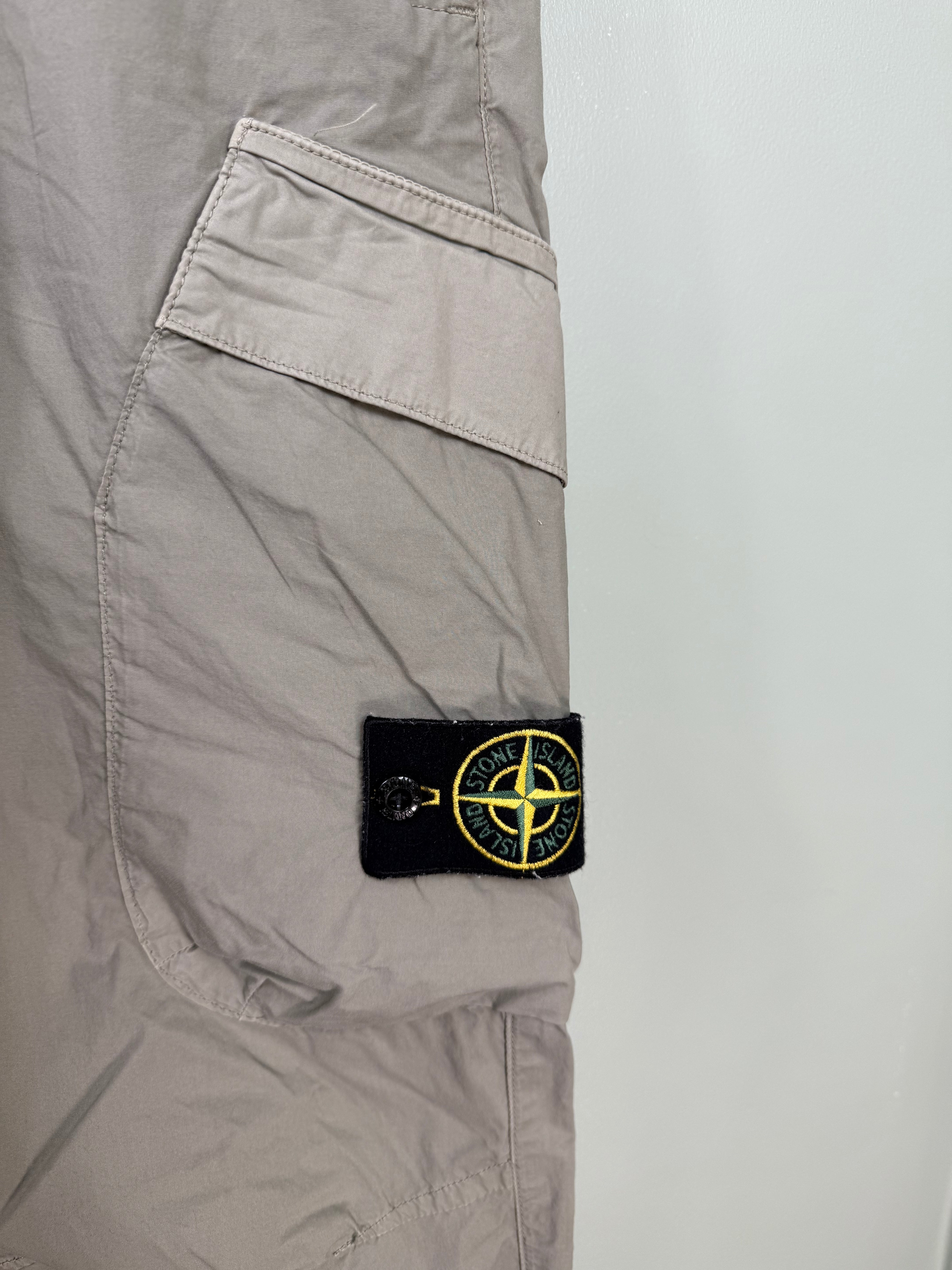 Stone Island Khaki RE-T Cargo Bottoms