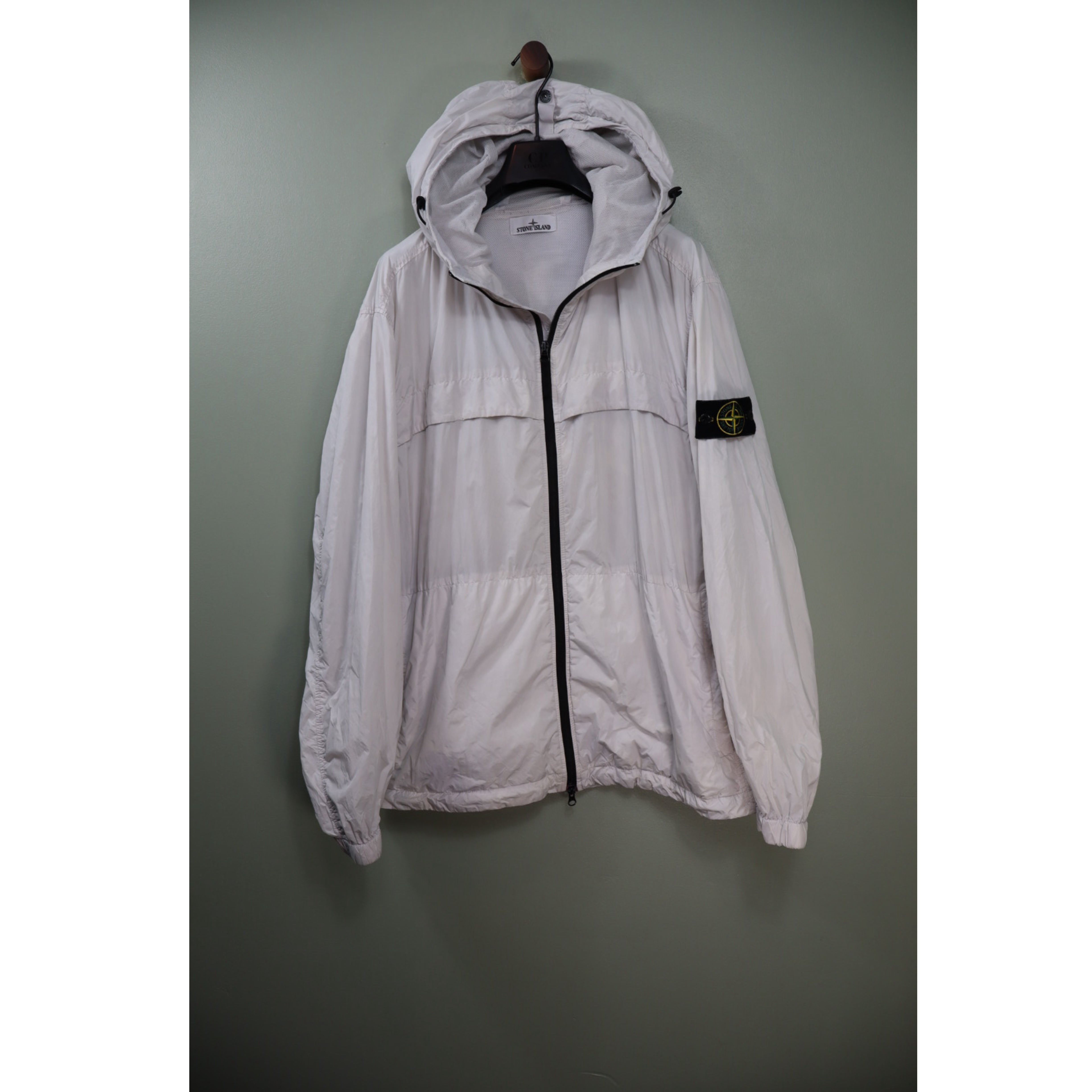 Stone Island White Crinkle Reps Jacket
