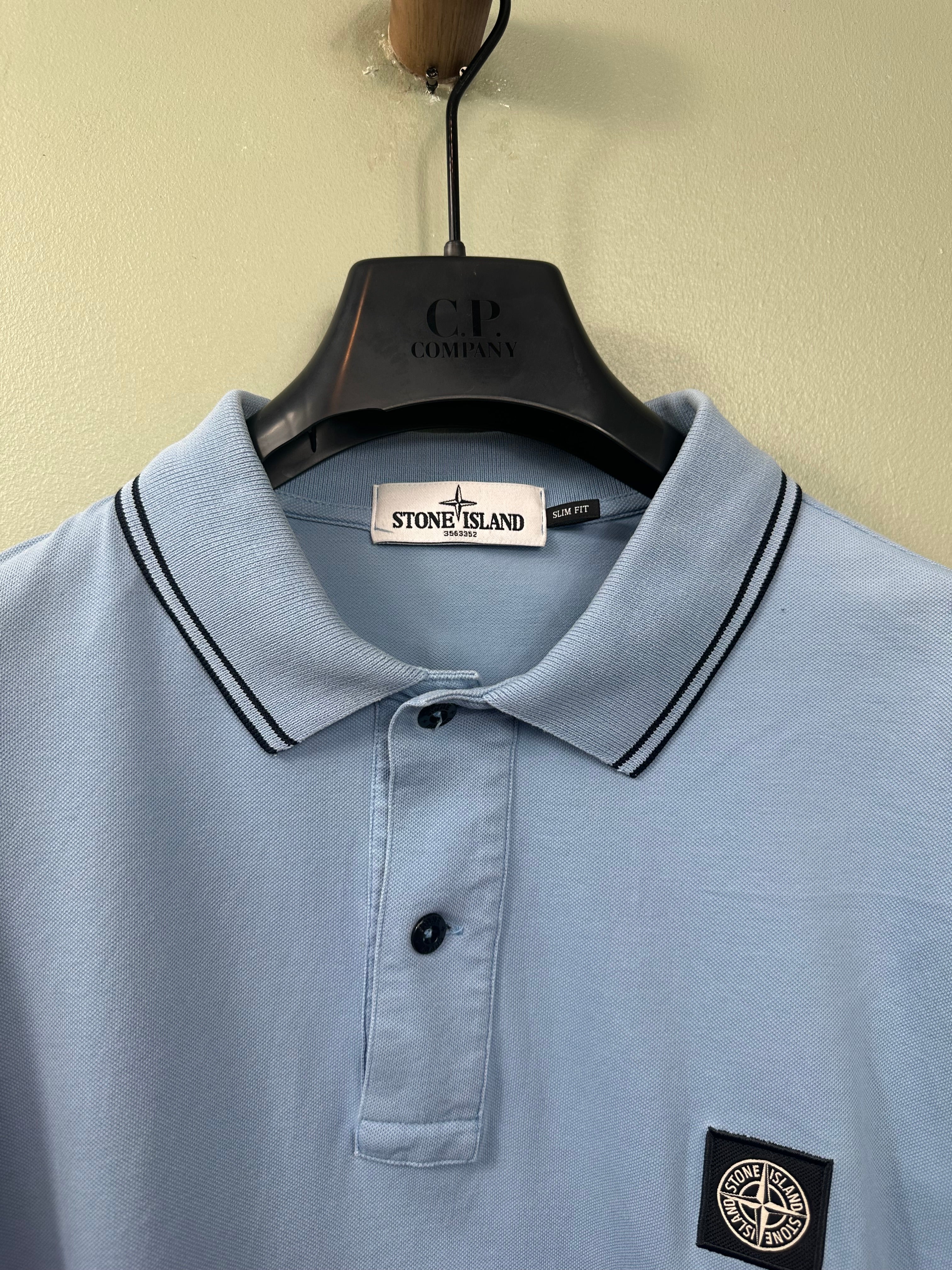 Stone Island Blue Polo Shirt