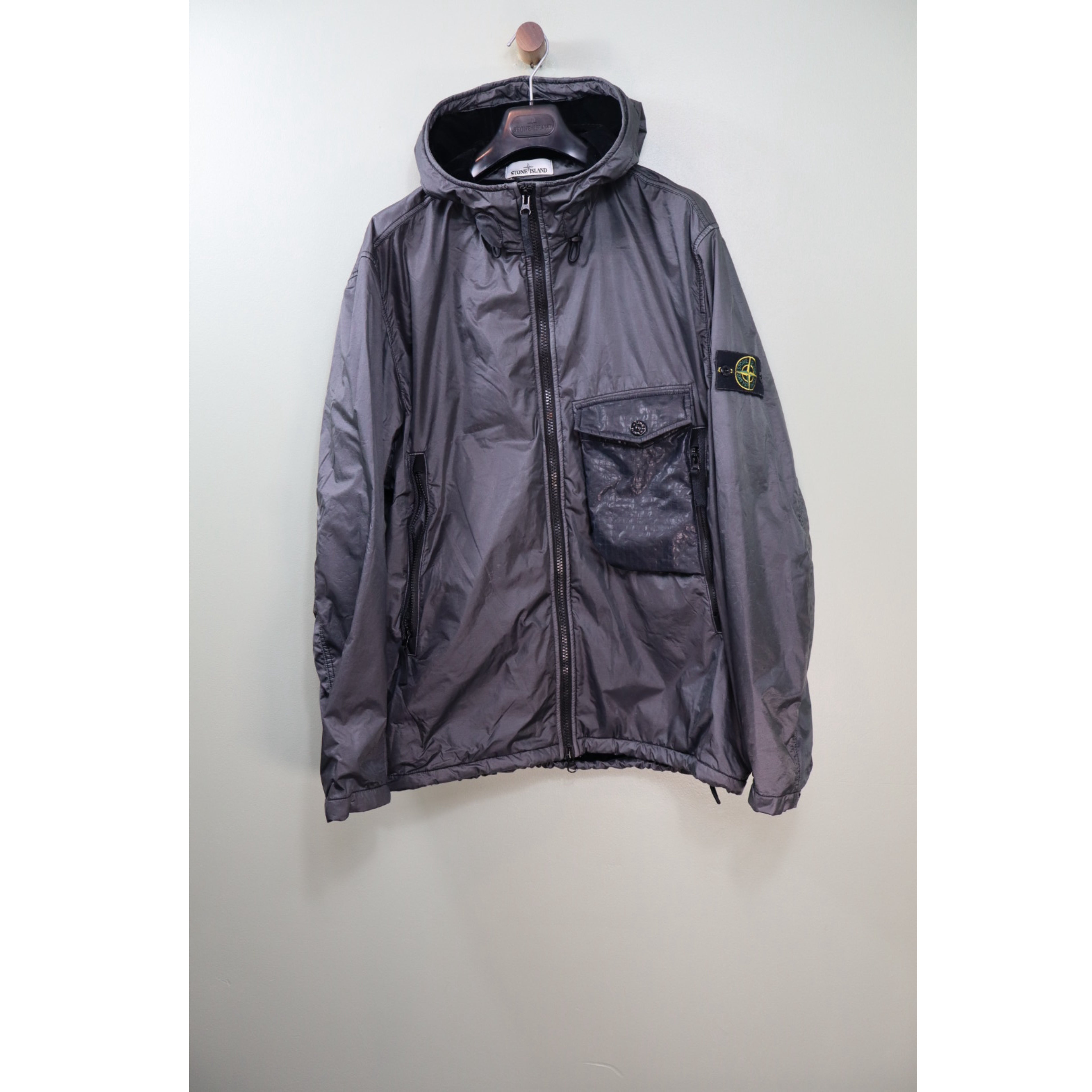 Stone Island Black Lamy Flock Jacket