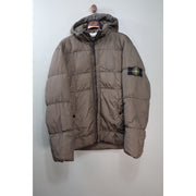 Stone Island Khaki Crinkle Reps Down Jacket
