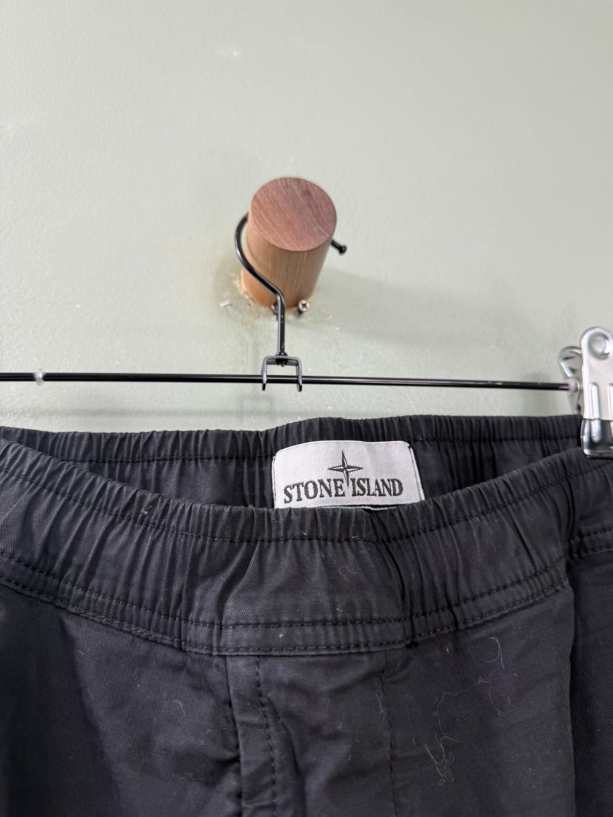 Stone Island Black RE-T Cargo Bottoms