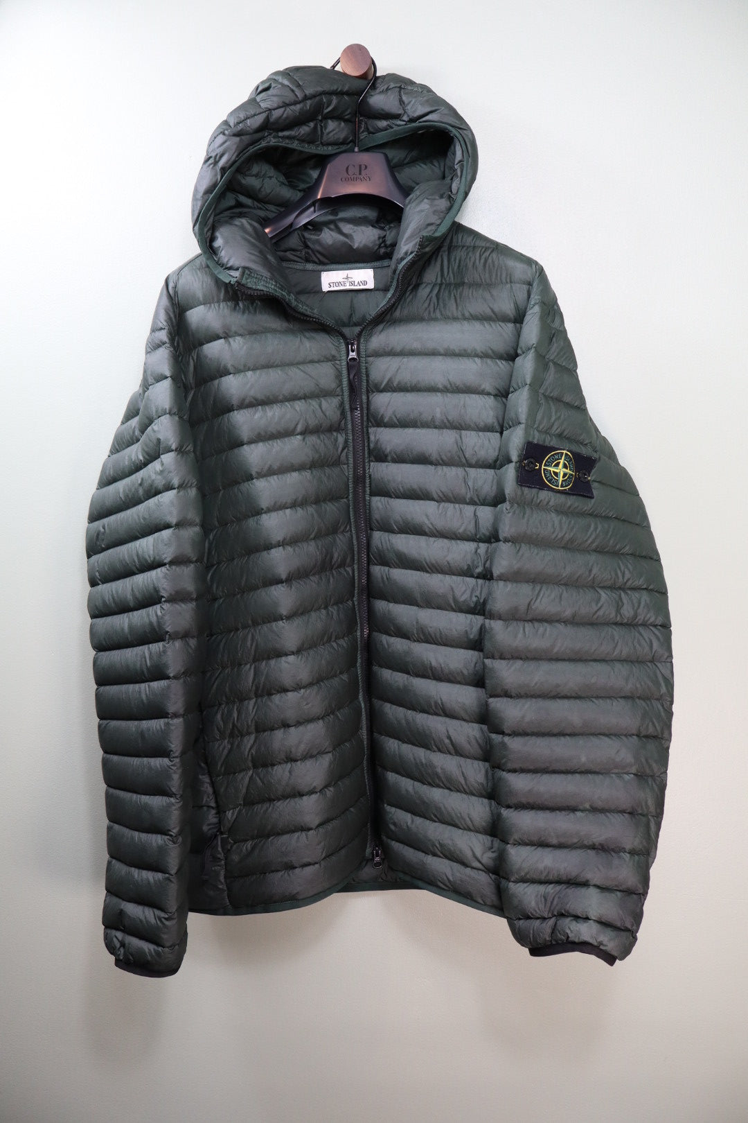 Stone Island Khaki Loom Woven Down Jacket