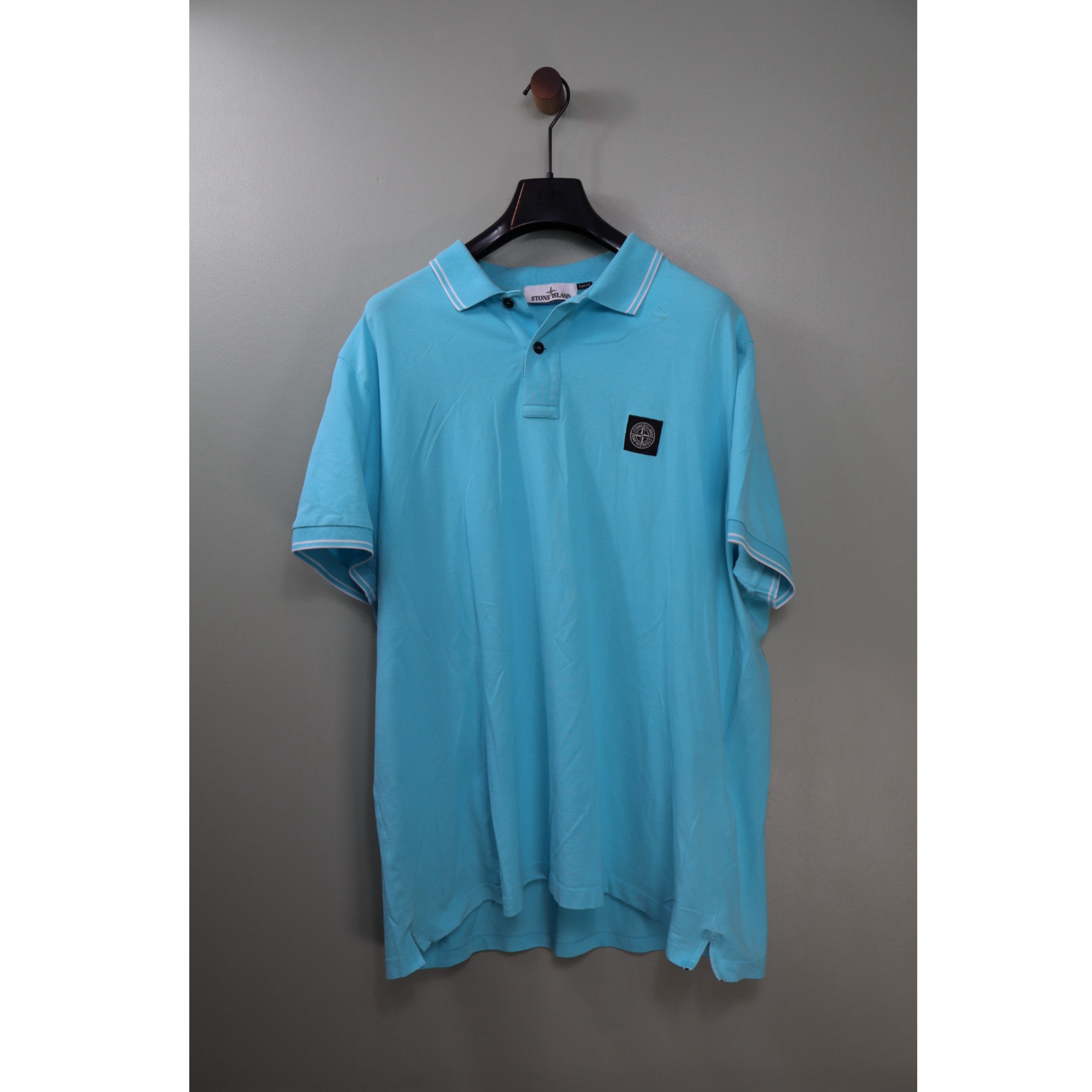 Stone Island Aqua Blue Polo