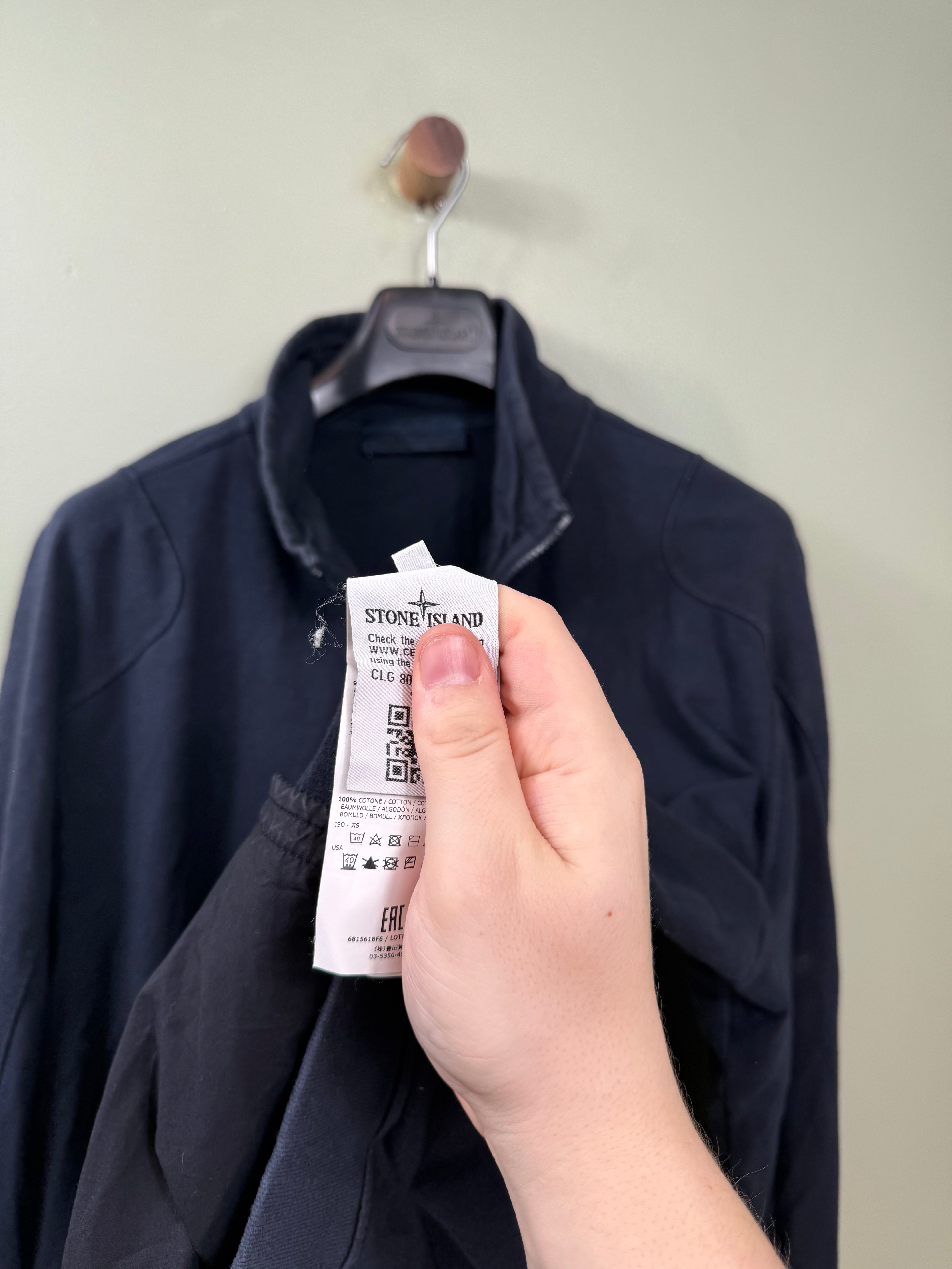 Stone Island Navy Ghost Zipped Jumper