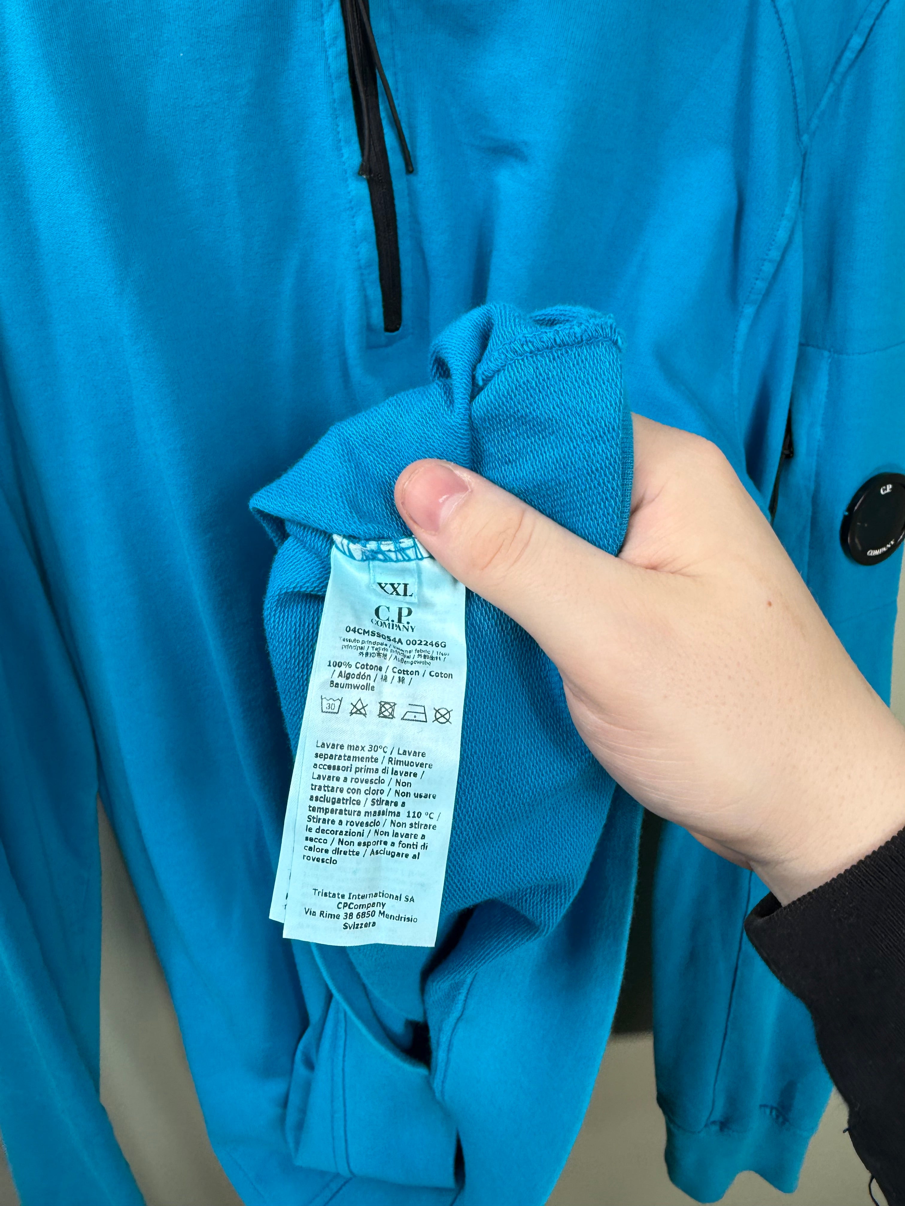 C.P. Company Blue 1/4 Zip Jumper