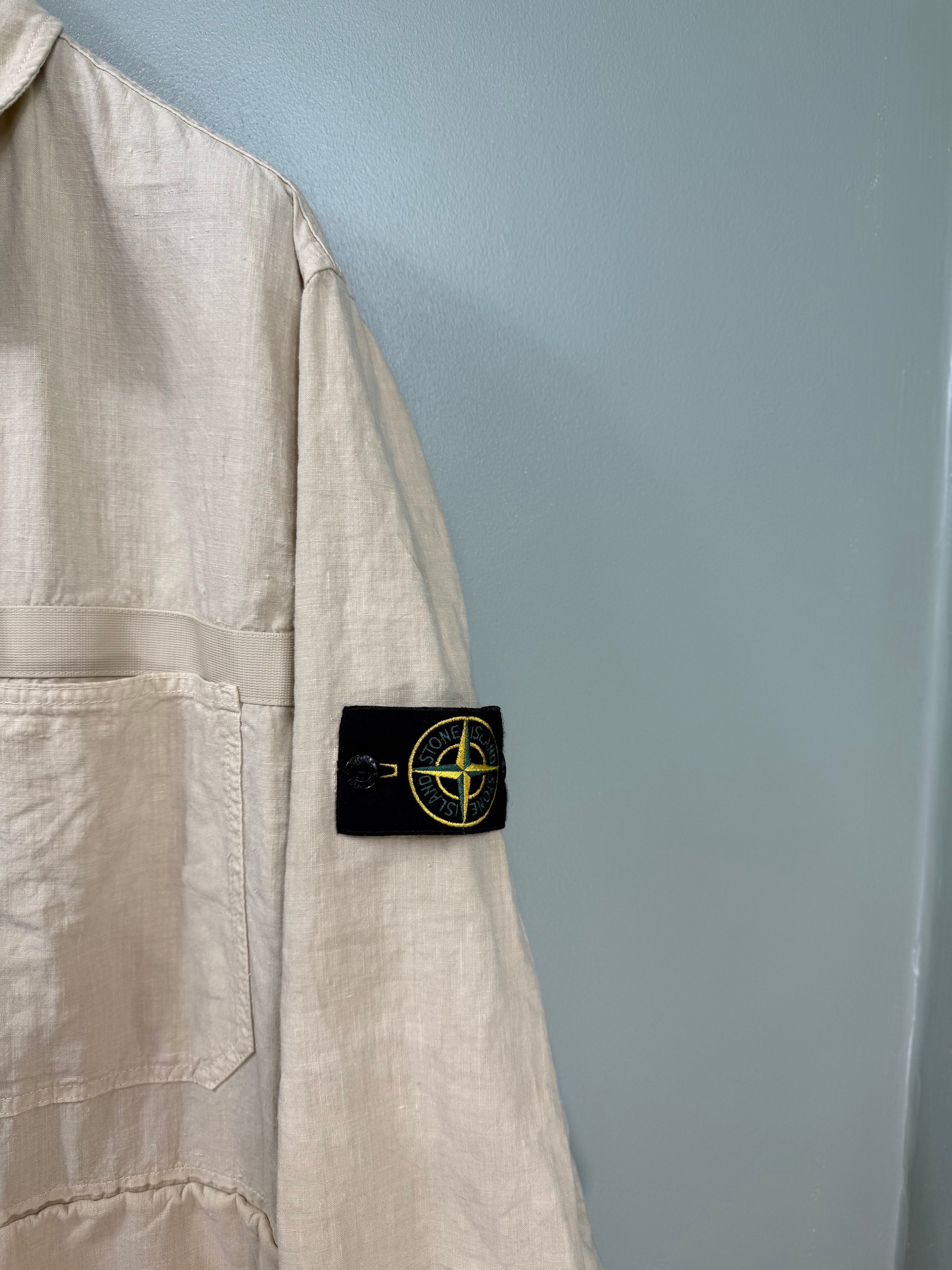Stone Island Beige Tela Lino Nylon Jacket