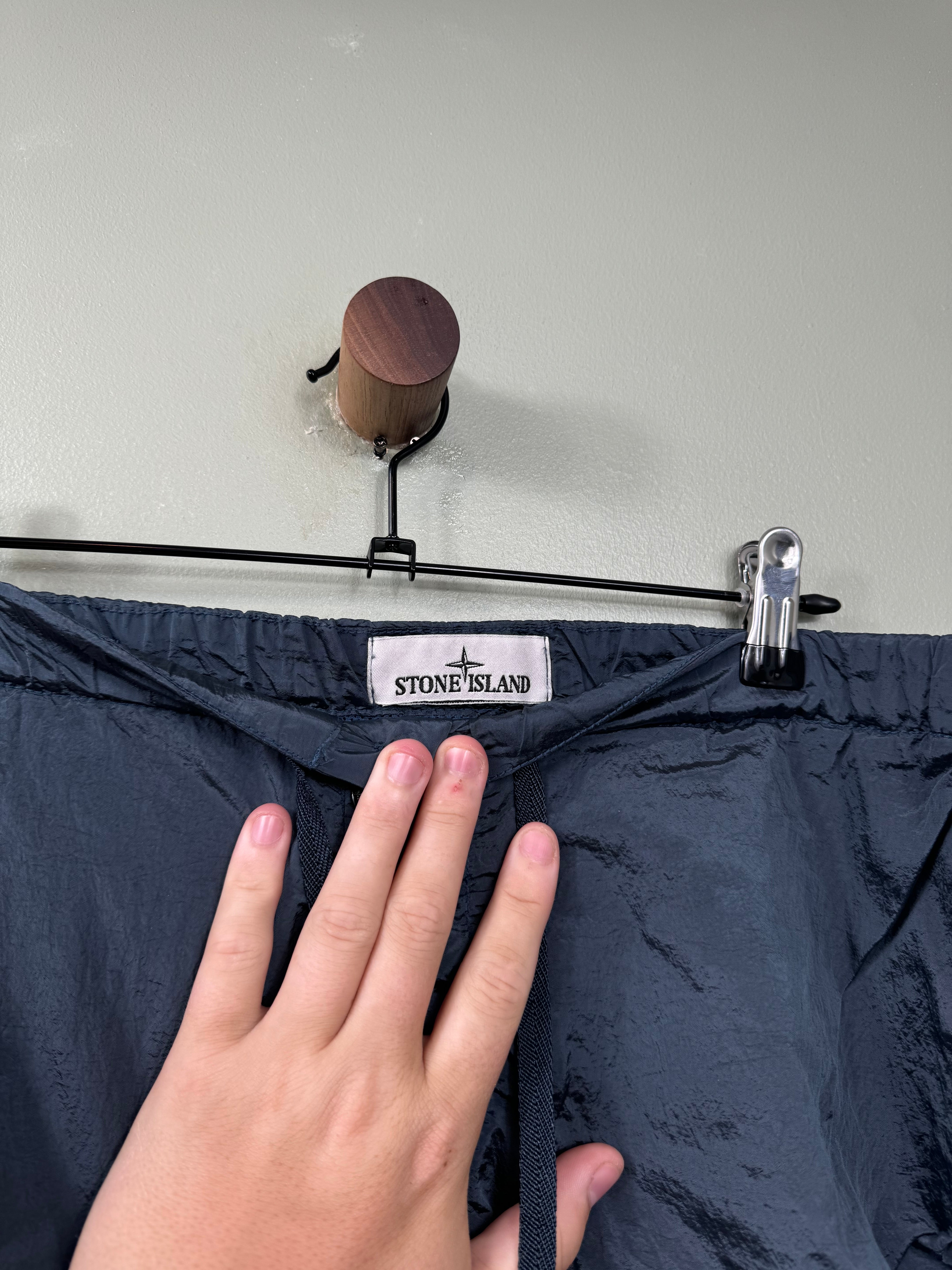 Stone Island Navy Nylon Metal Shorts