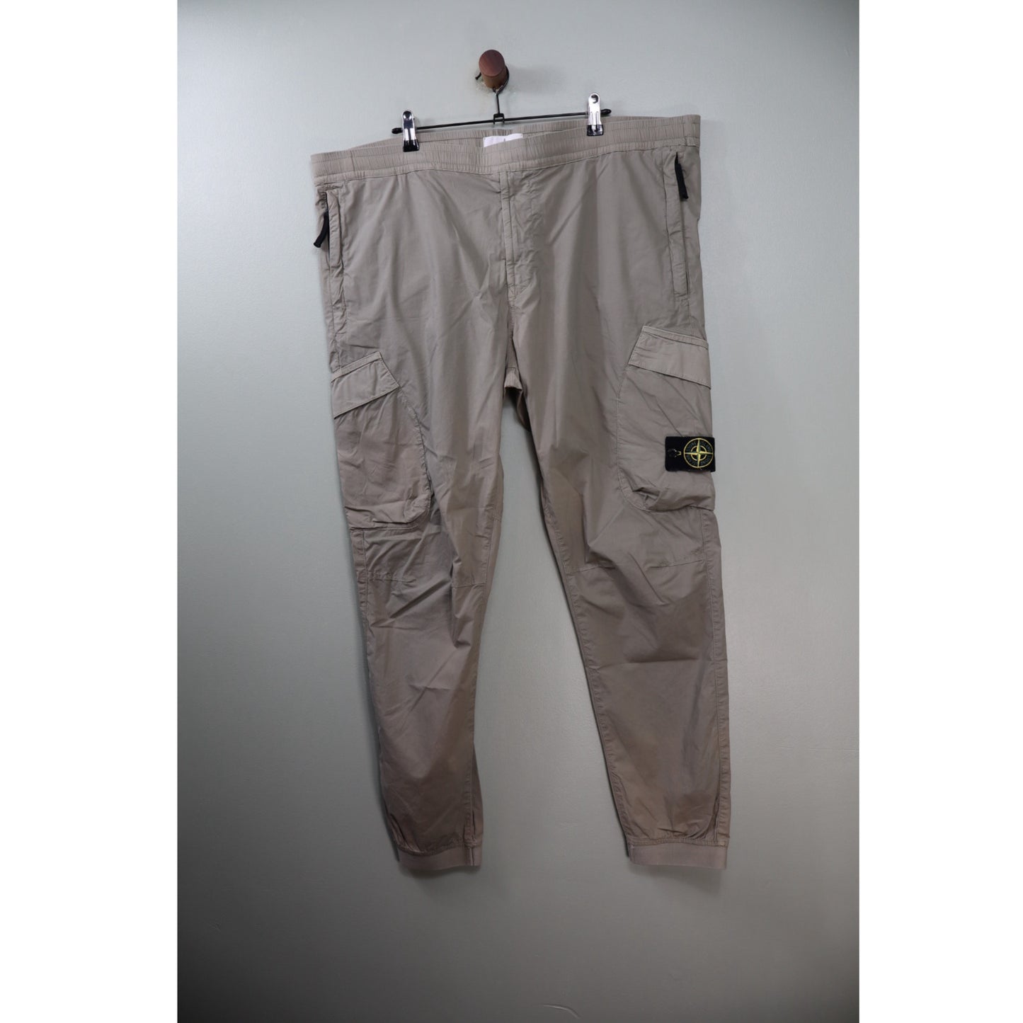 Stone Island Khaki RE-T Cargo Bottoms