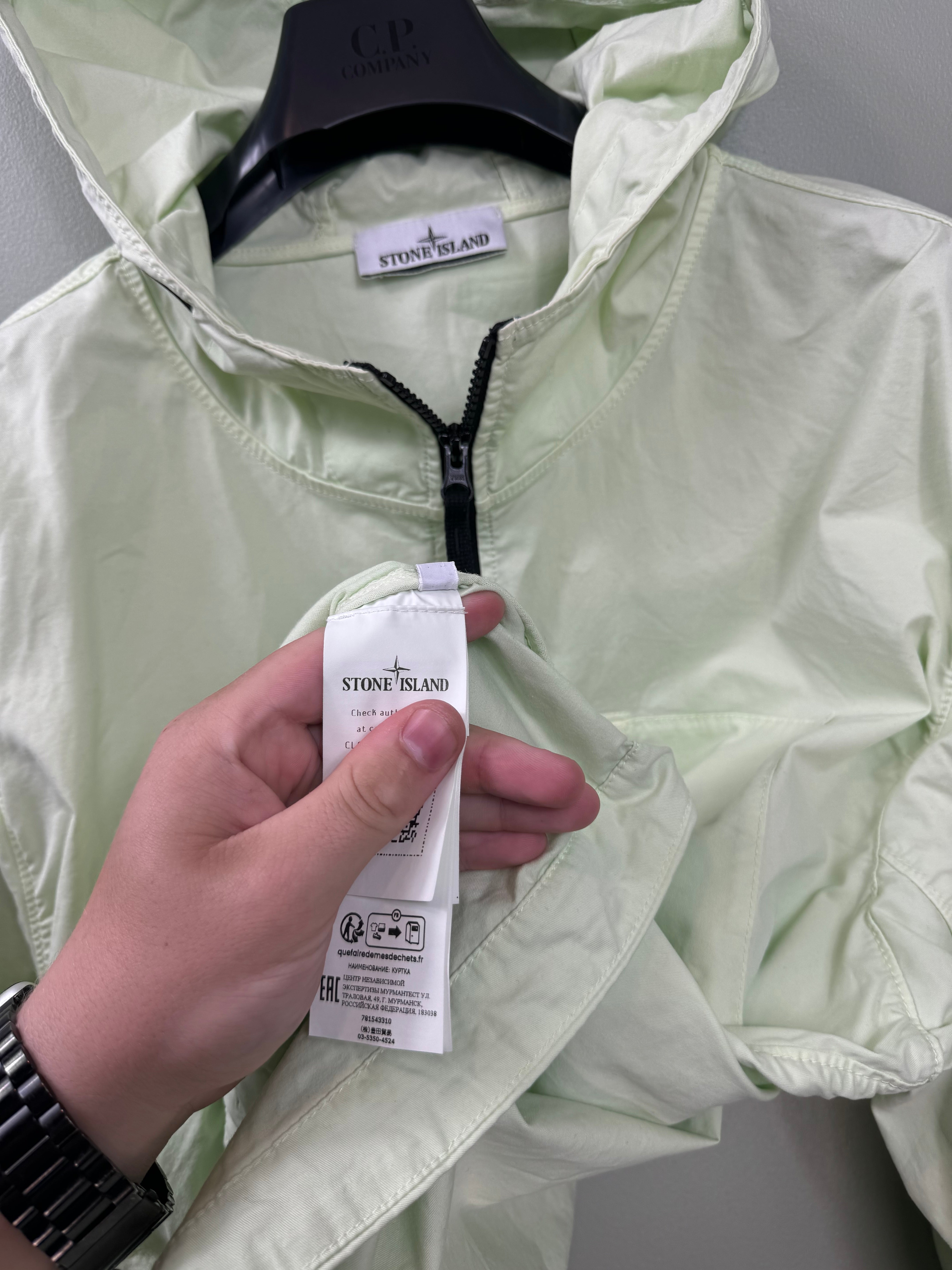 Stone Island Pastel Green Supima Cotton Twill