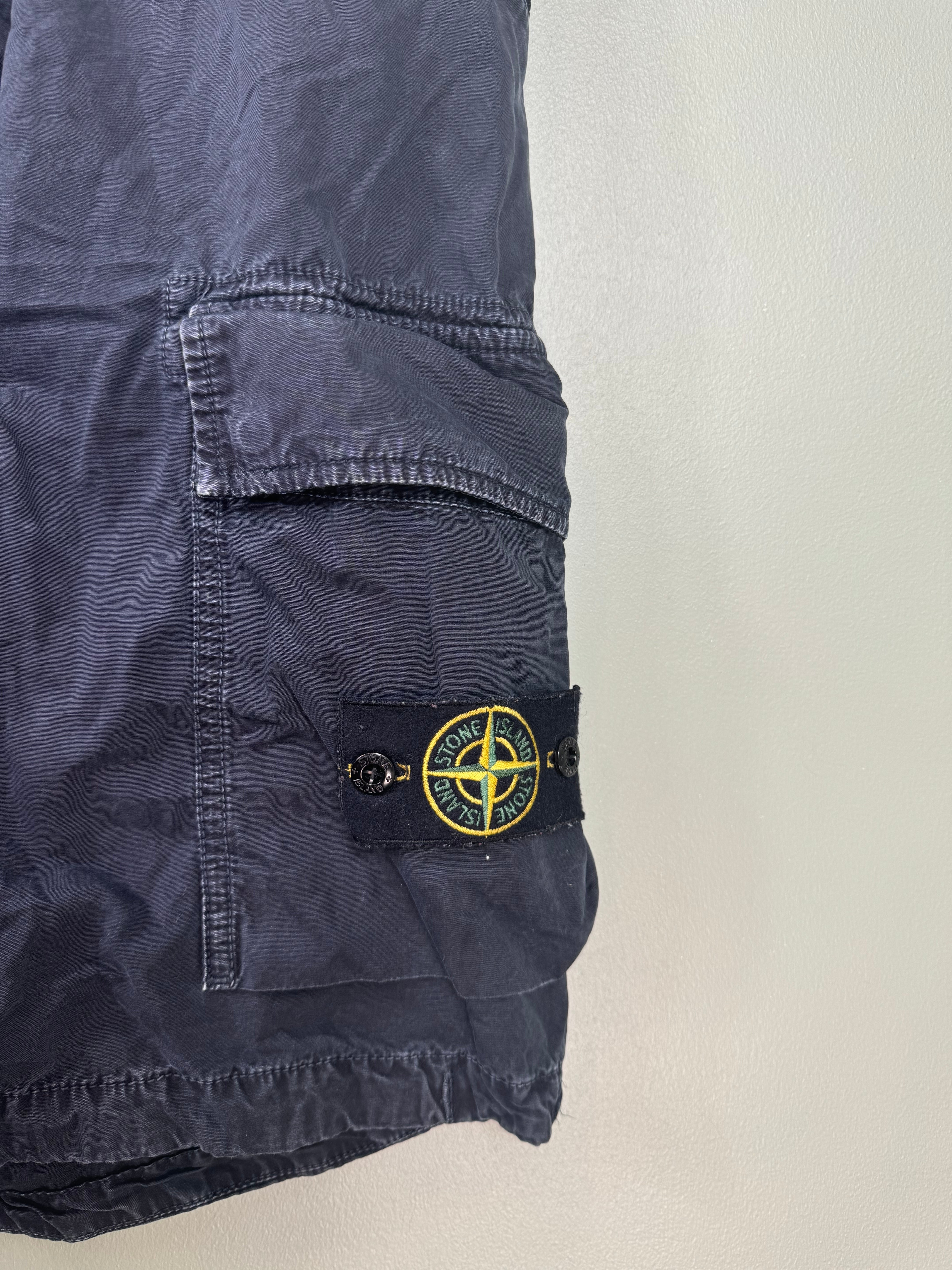 Stone Island Black CO Cargo Shorts