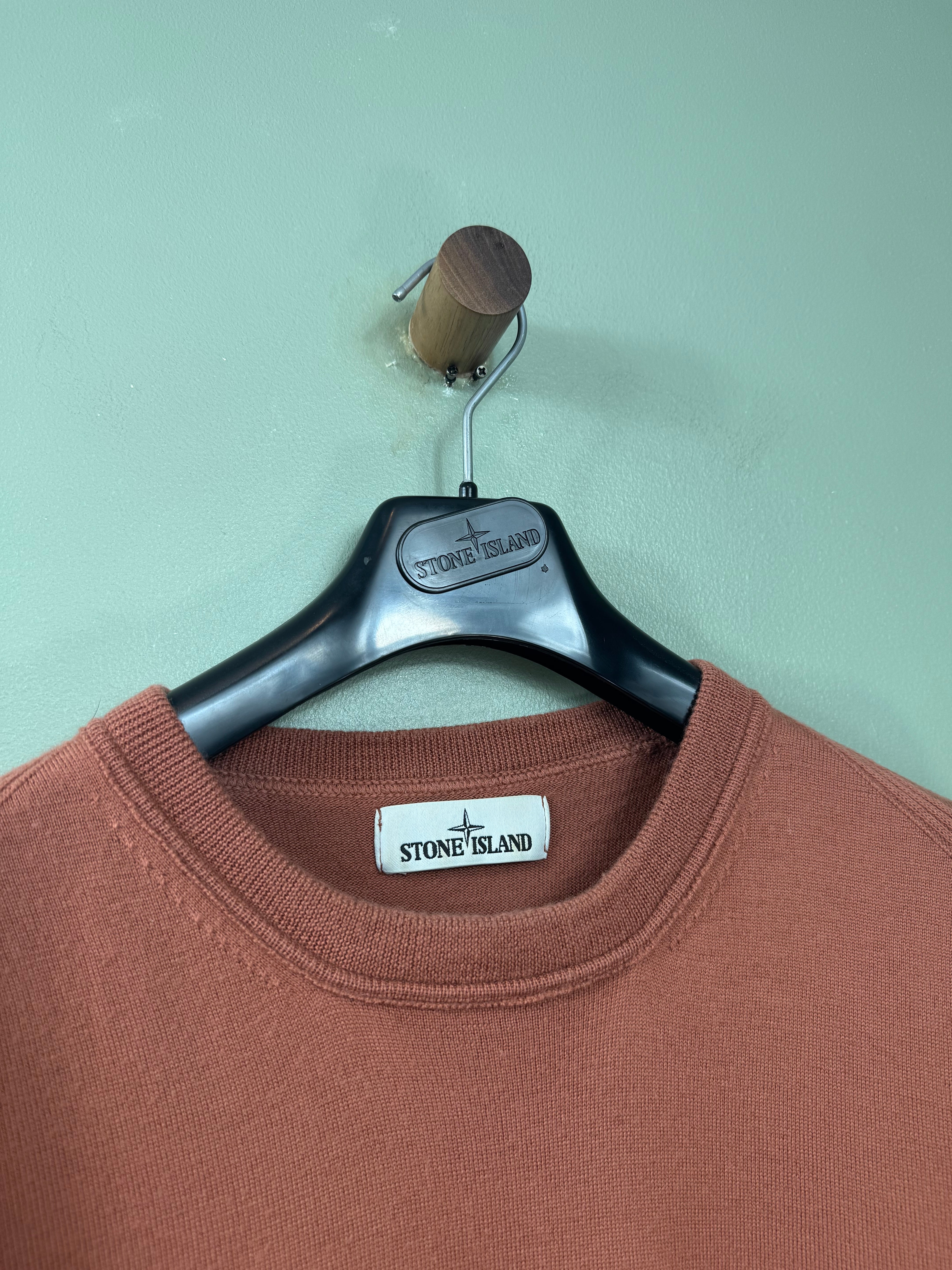 Stone Island Orange Knit Jumper