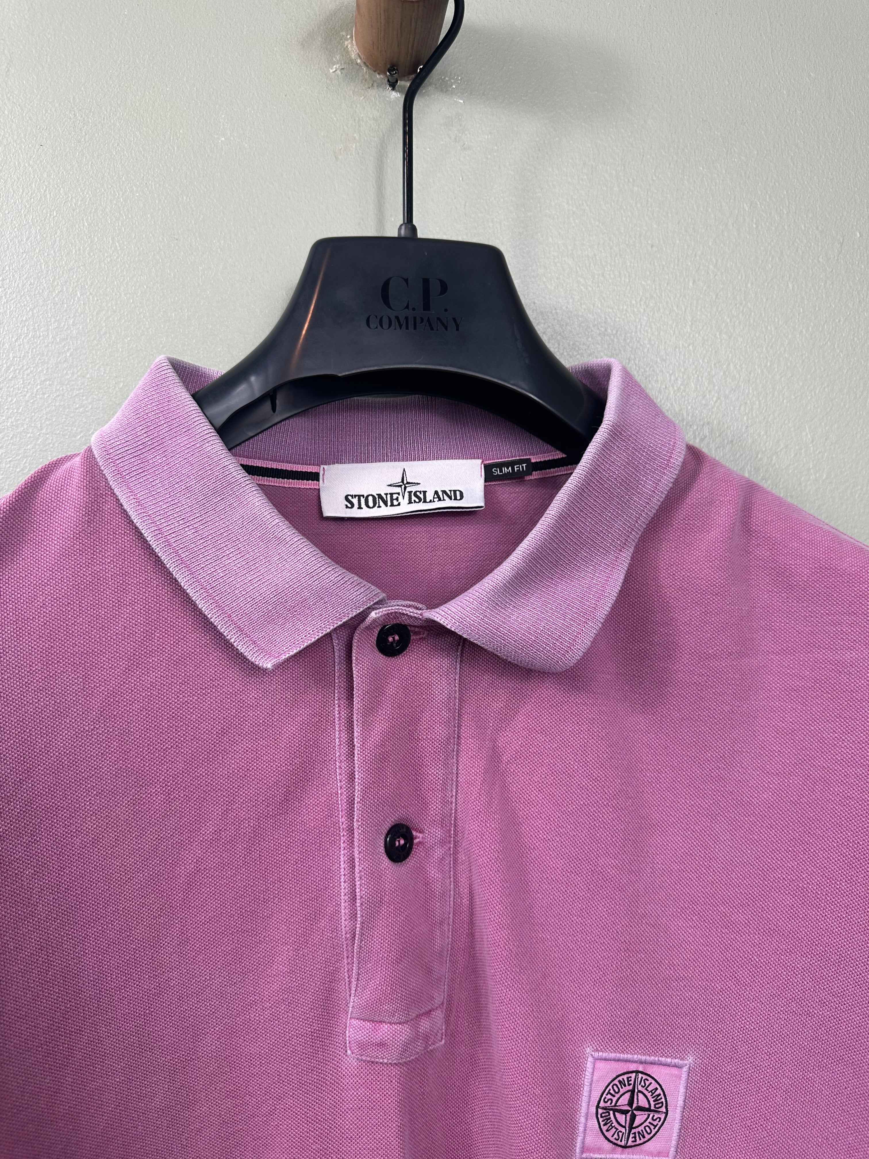 Stone Island Pink Polo Shirt