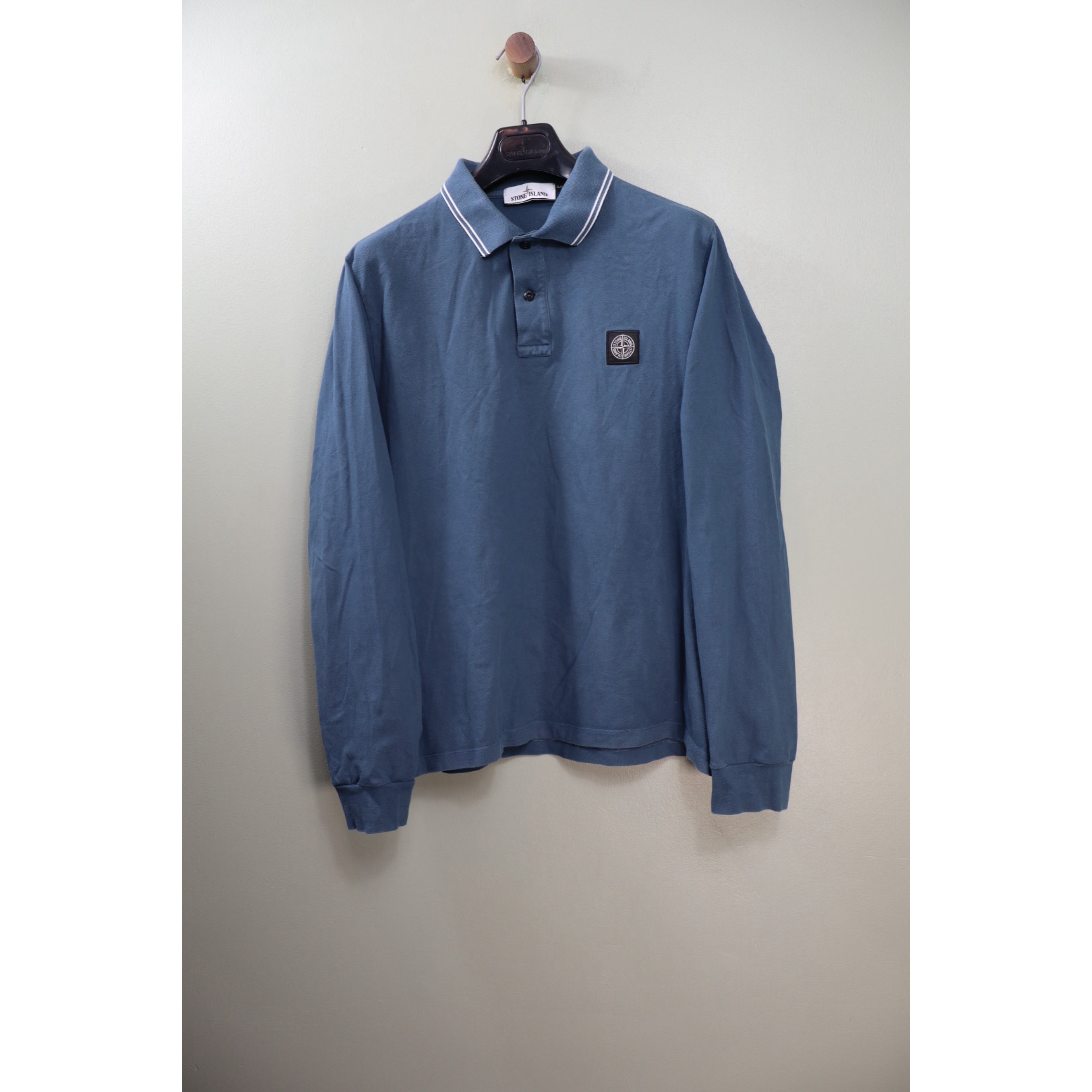 Stone Island Blue Polo Shirt