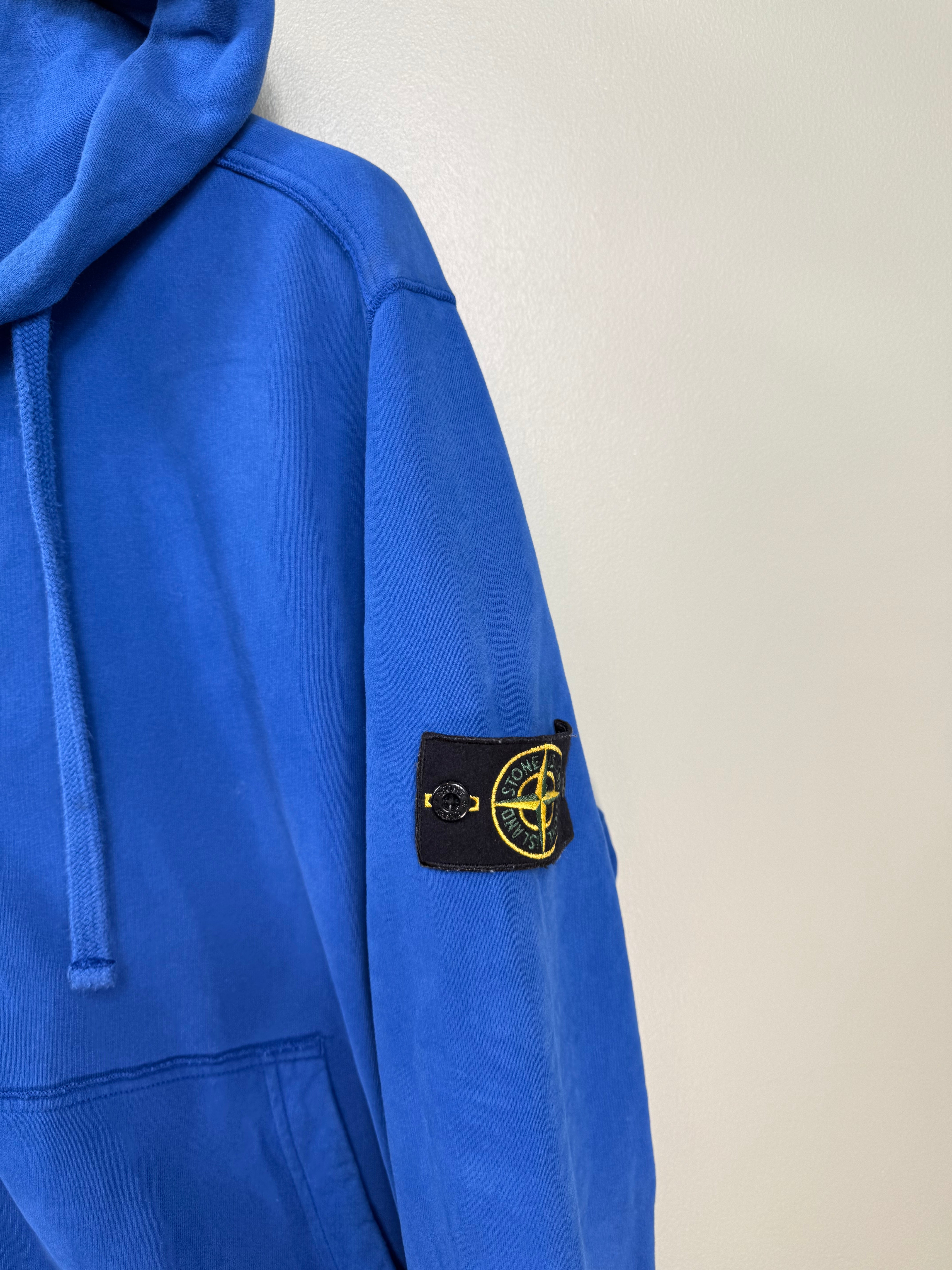 Stone Island Blue Zipped Hoodie