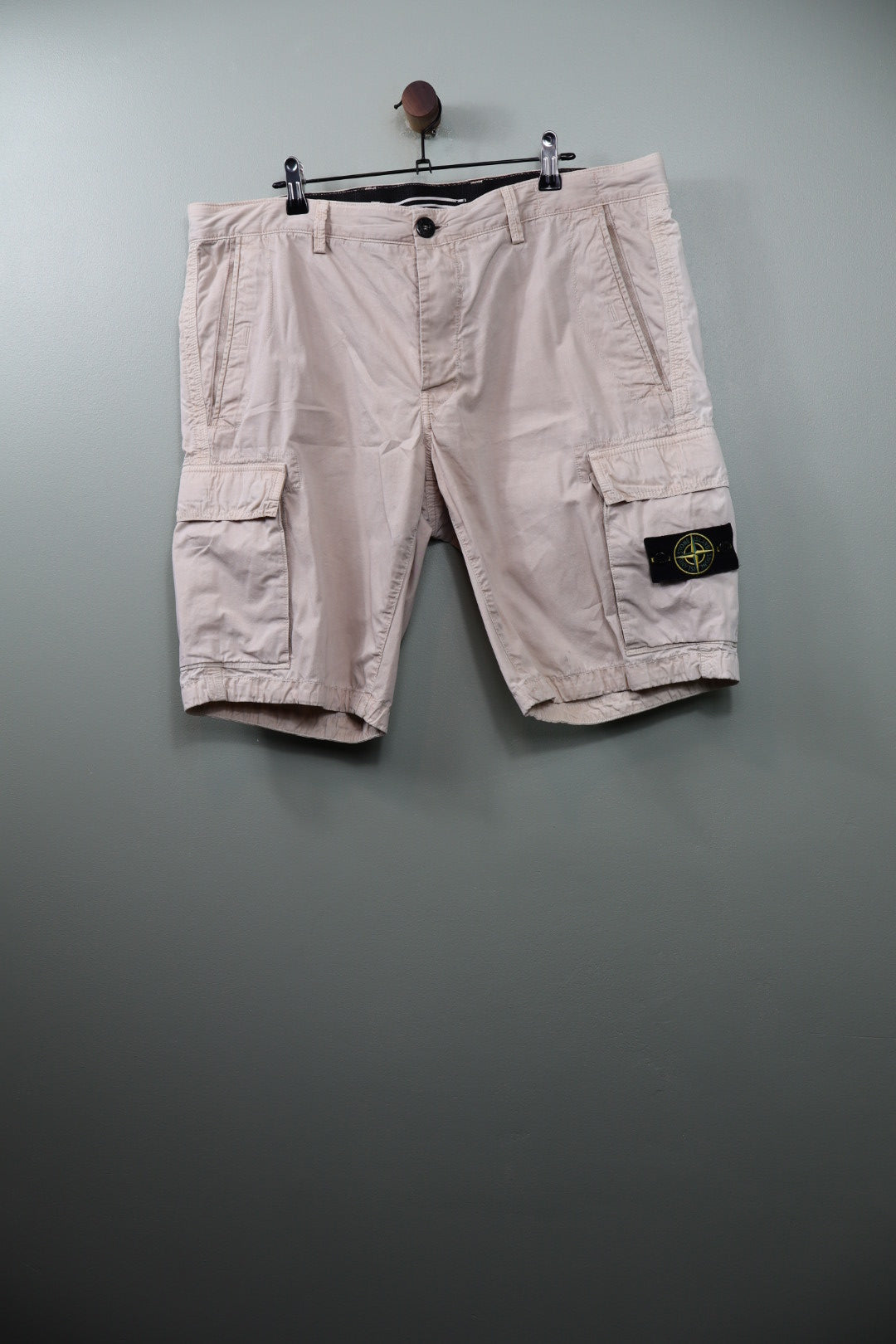 Stone Island Beige SL Cargo Shorts