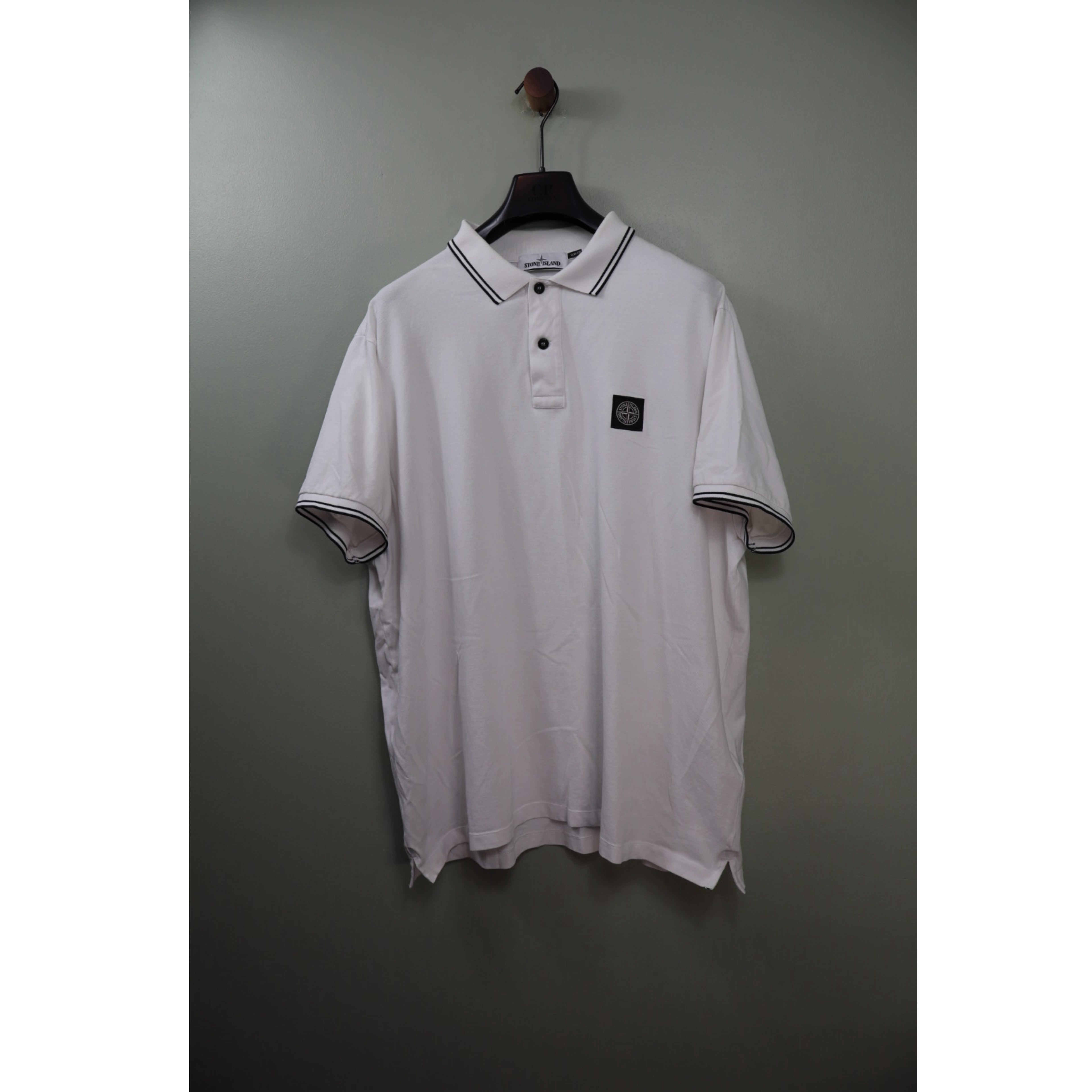 Stone Island White Polo