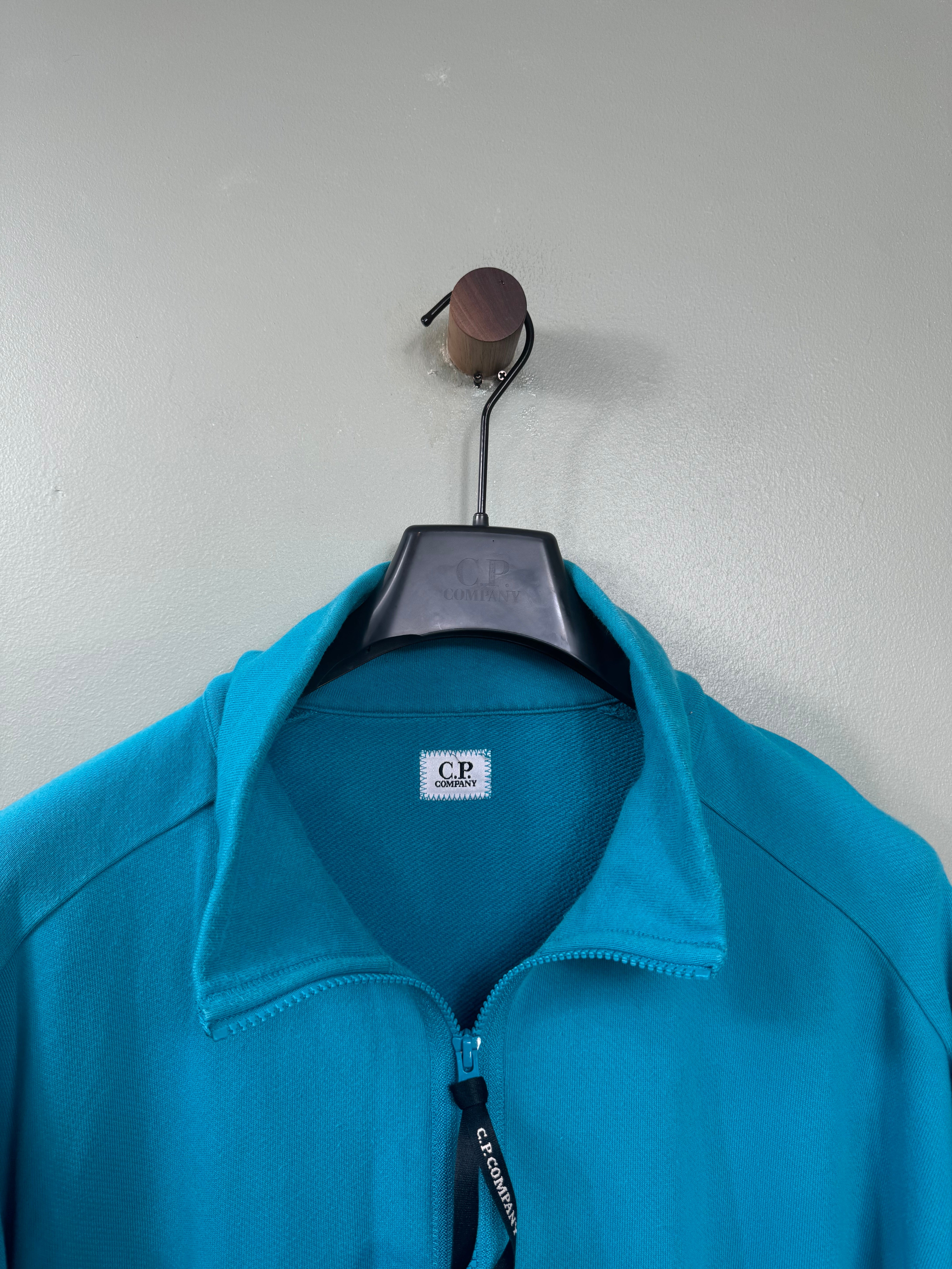 C.P. Company Aqua Blue 1/4 Zip Jumper