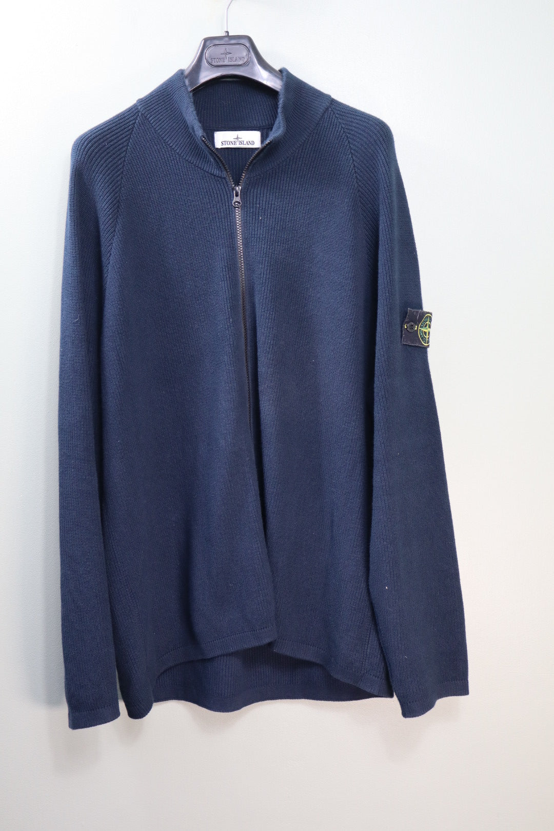 Stone Island Navy Knit Zip Jumper