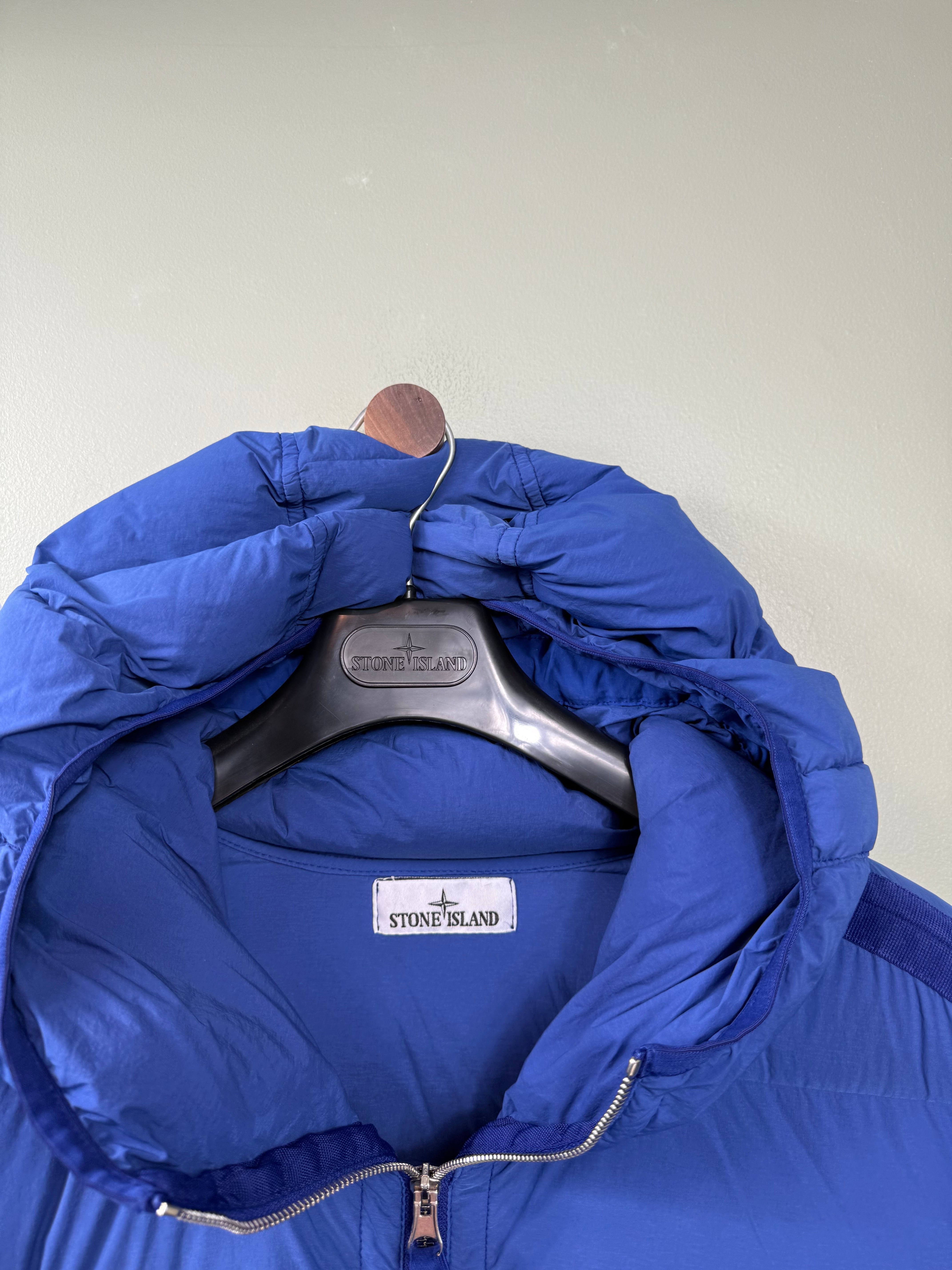 Stone Island Blue Seamless Tunnel Down Jacket