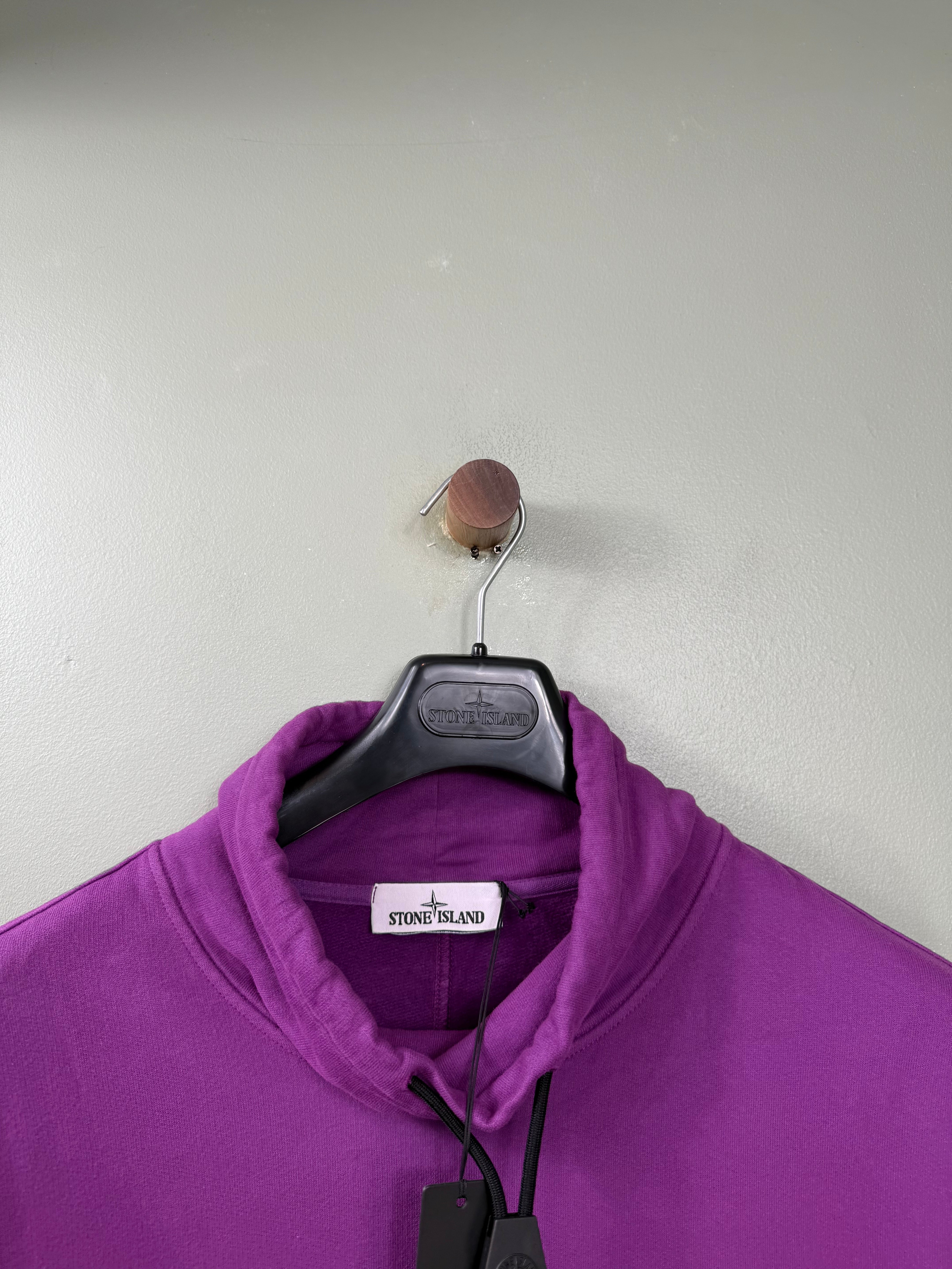 Stone Island Purple Mock Neck Smock Jumper