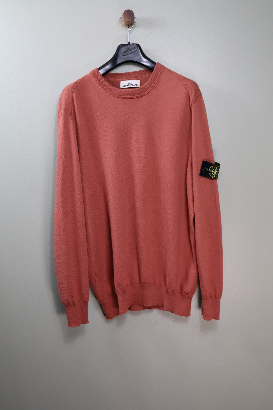 Stone Island Orange Knit Jumper