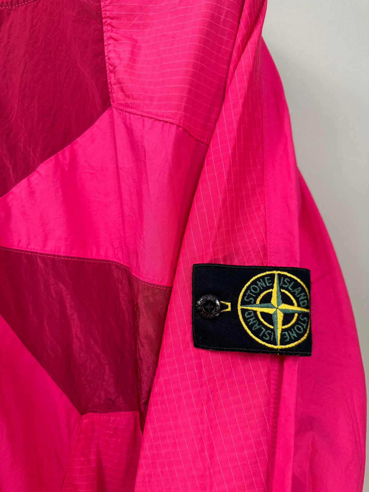 Stone Island Pink Nylon Metal Star Inlay Jumper