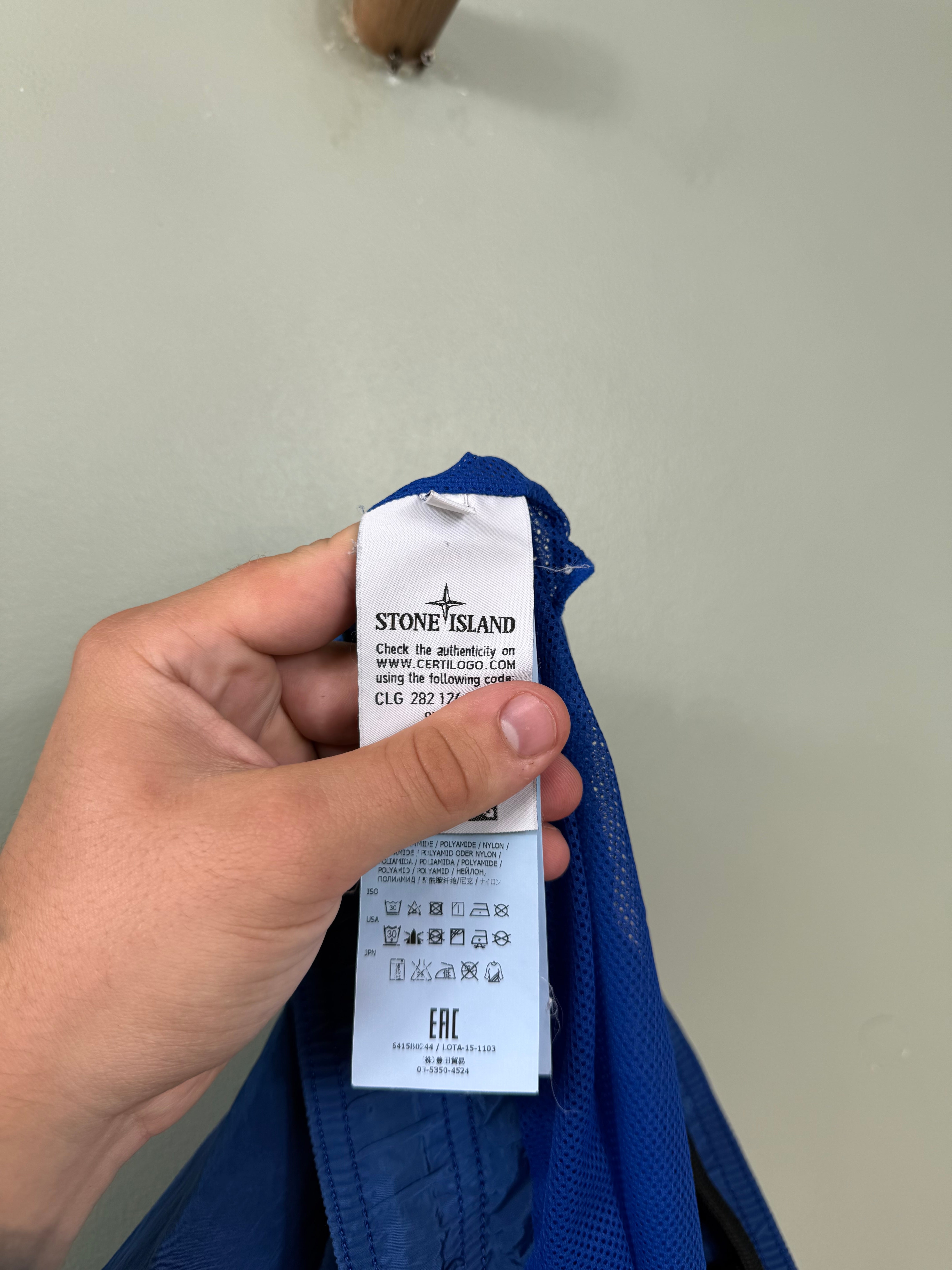 Stone Island Blue Nylon Metal Reflective Swim Shorts