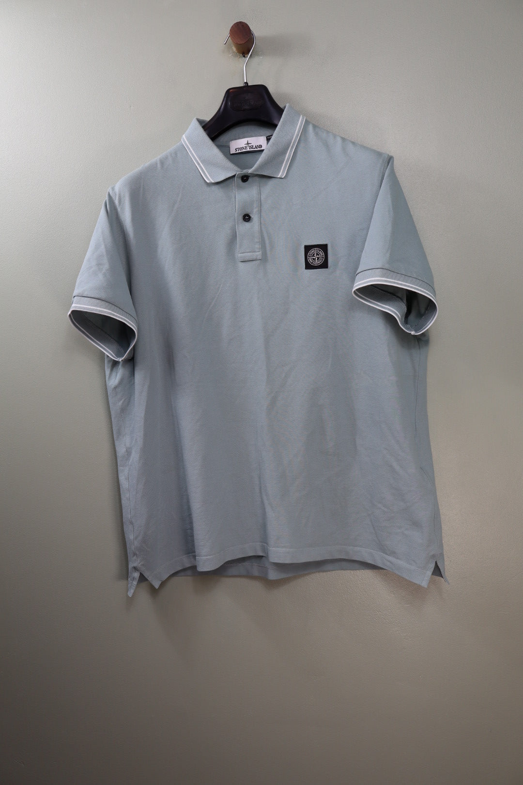 Stone Island Pastel Blue Slim Fit Polo