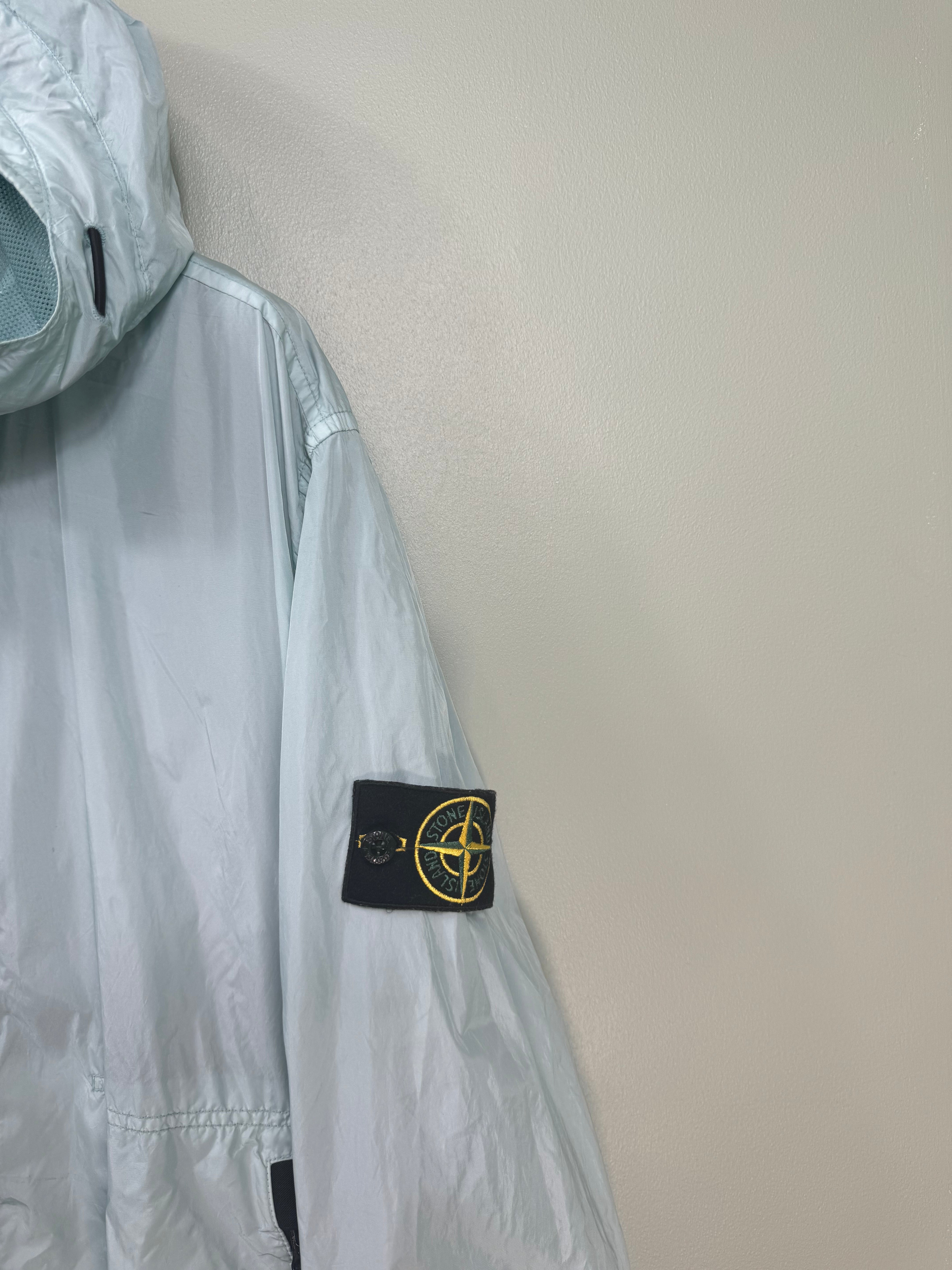 Stone Island Baby Blue Garment Dyed Crinkle Reps Jacket