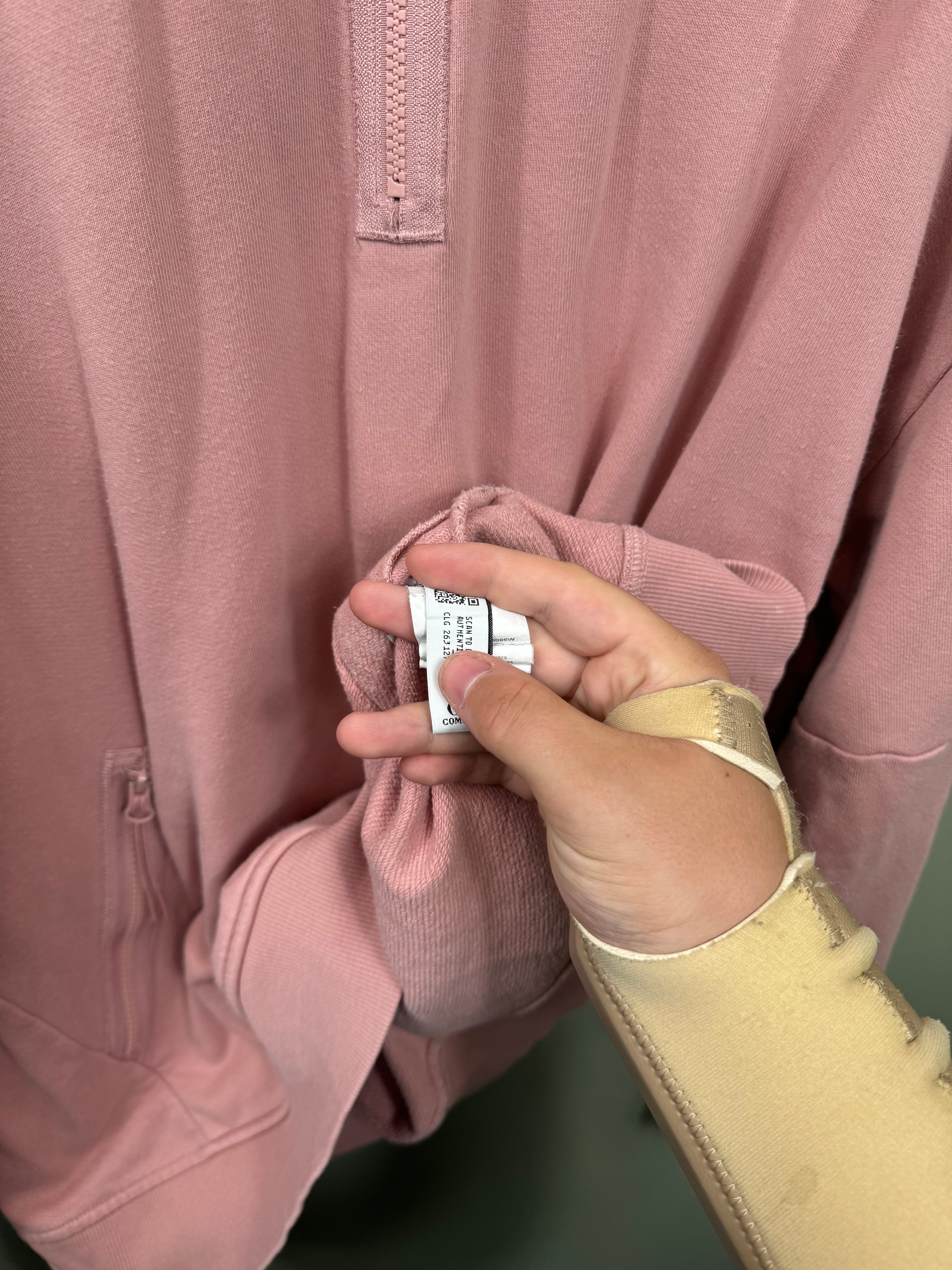 CP Company Pink 1/4 Zip Jumper