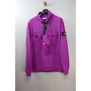 Stone Island Purple Mock Neck Smock Jumper