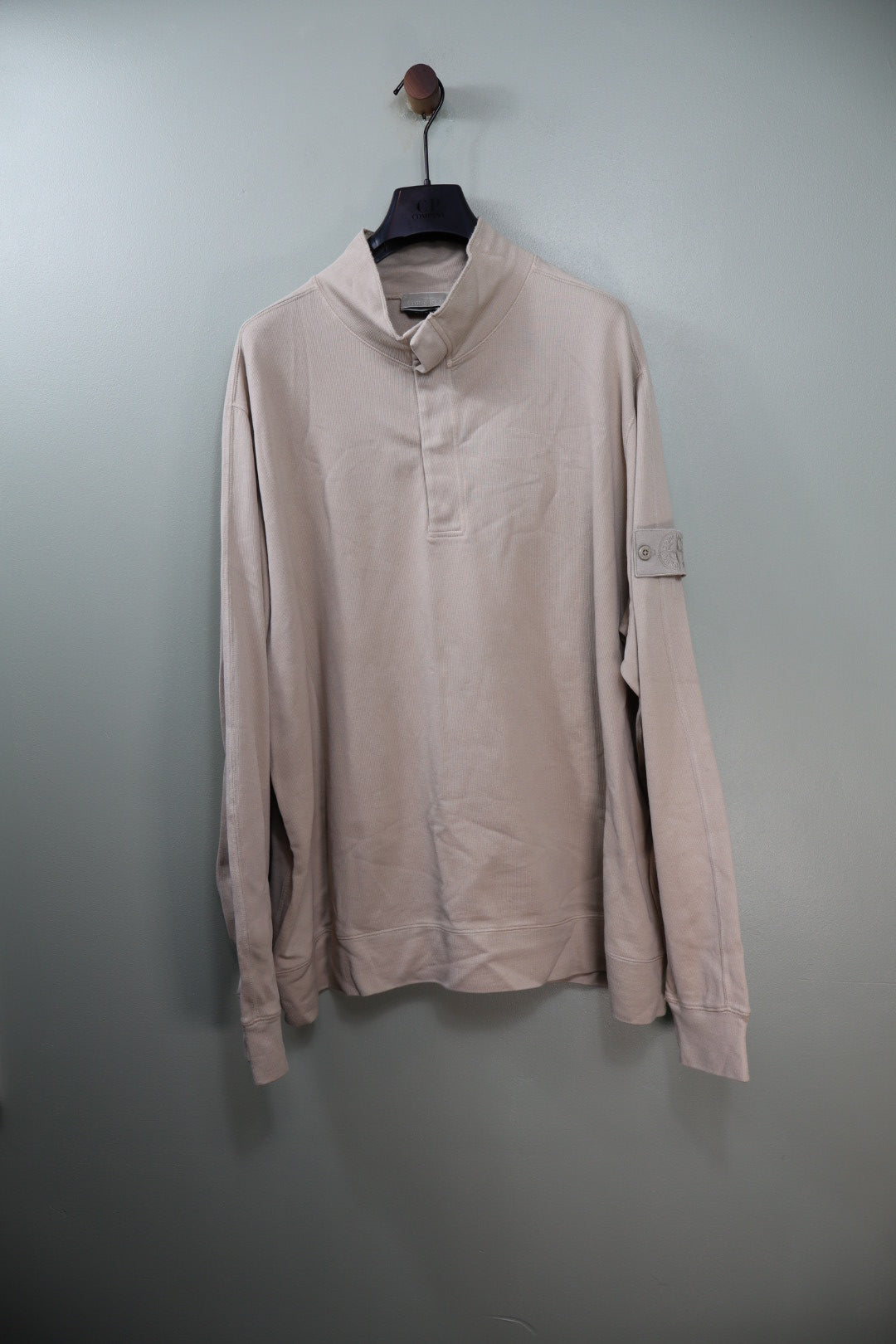 Stone Island Beige 1/4 Button Jumper